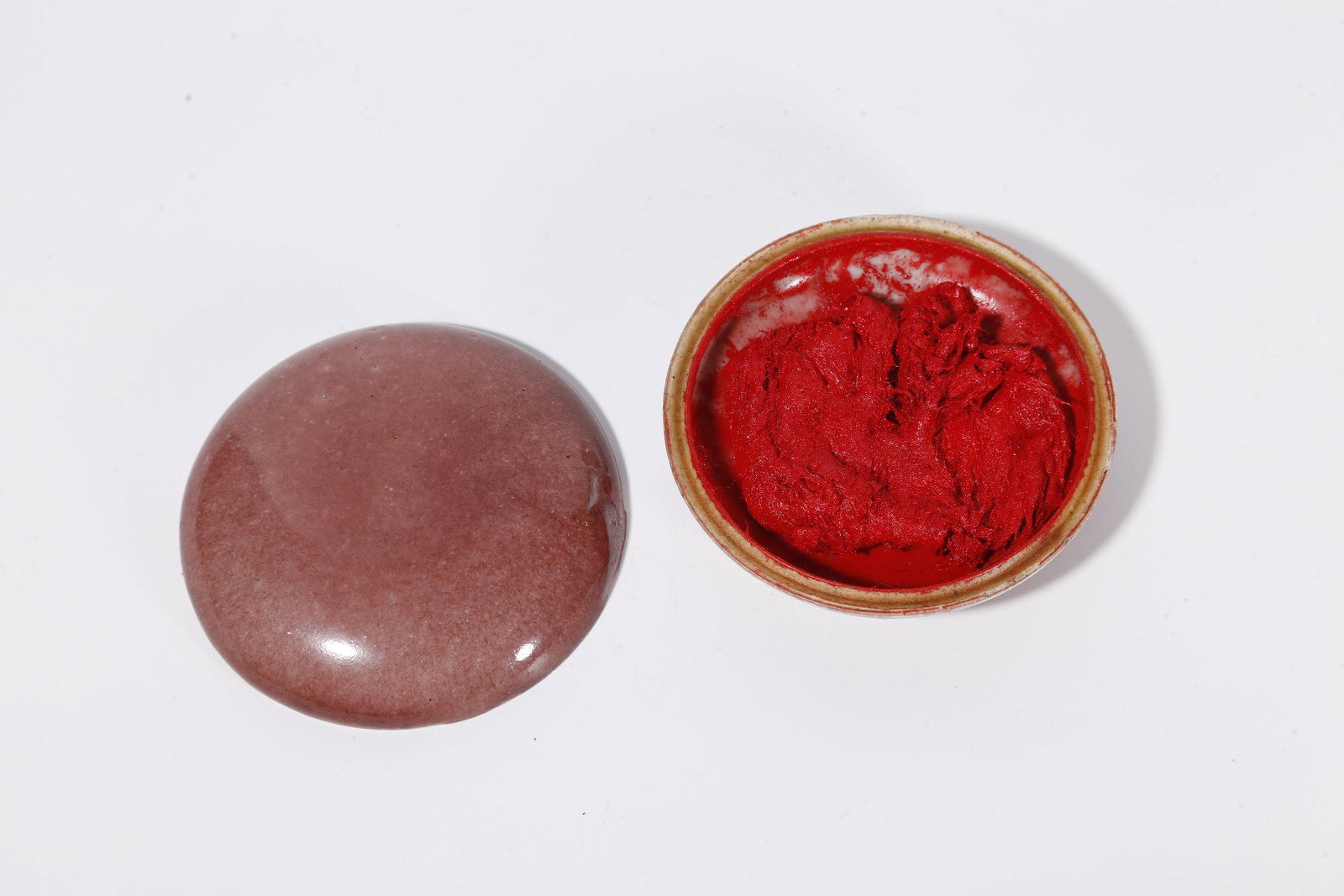 A BEAN RED GLAZE INK PASTE BOX - 6