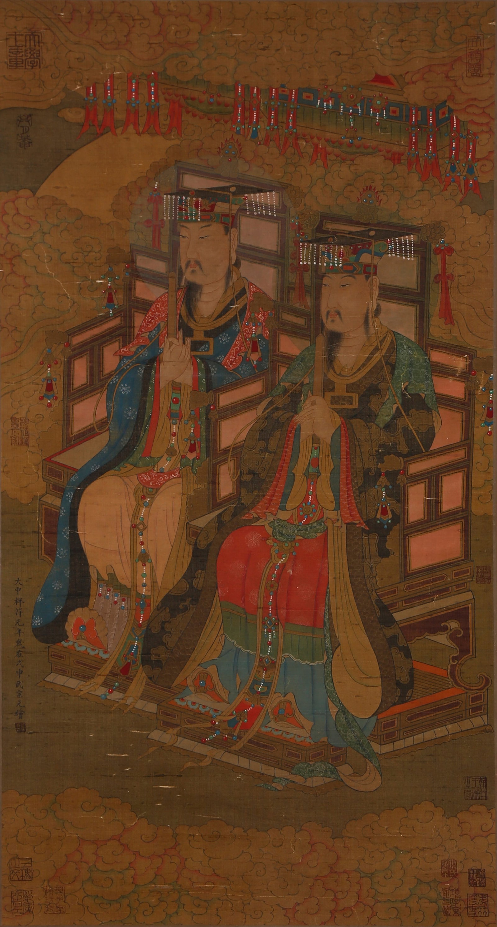 A IMMORTAL PAINTING ON SILK BY WU ZONGYUAN.武宗元: Immortal Painting on Silk by Wu Zongyuan.武宗元