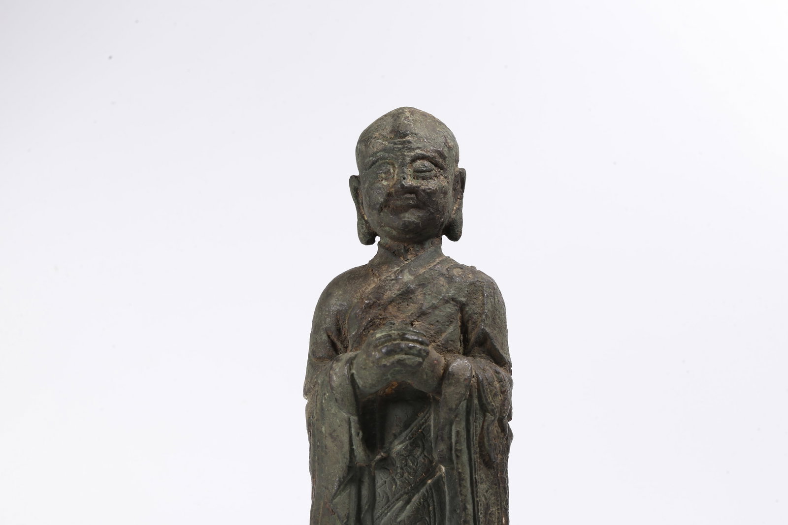 A BRONZE BUDDHA STATUE - 2