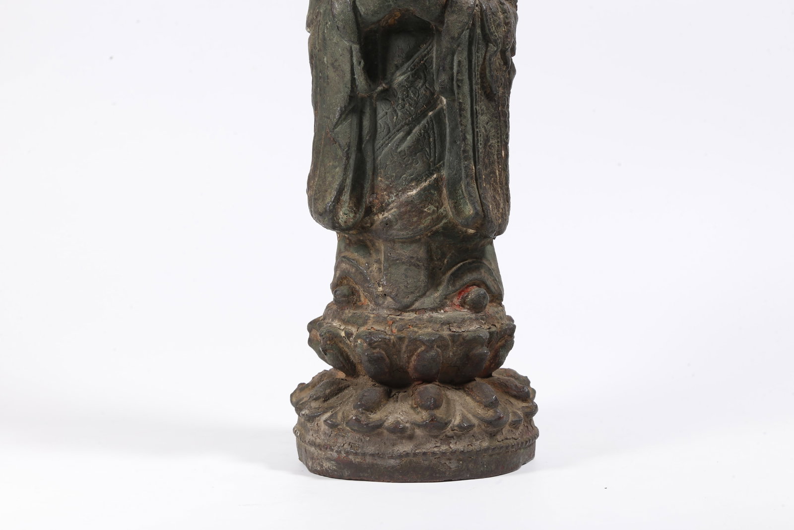 A BRONZE BUDDHA STATUE - 3