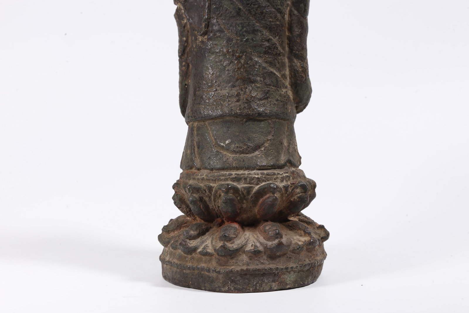 A BRONZE BUDDHA STATUE - 7