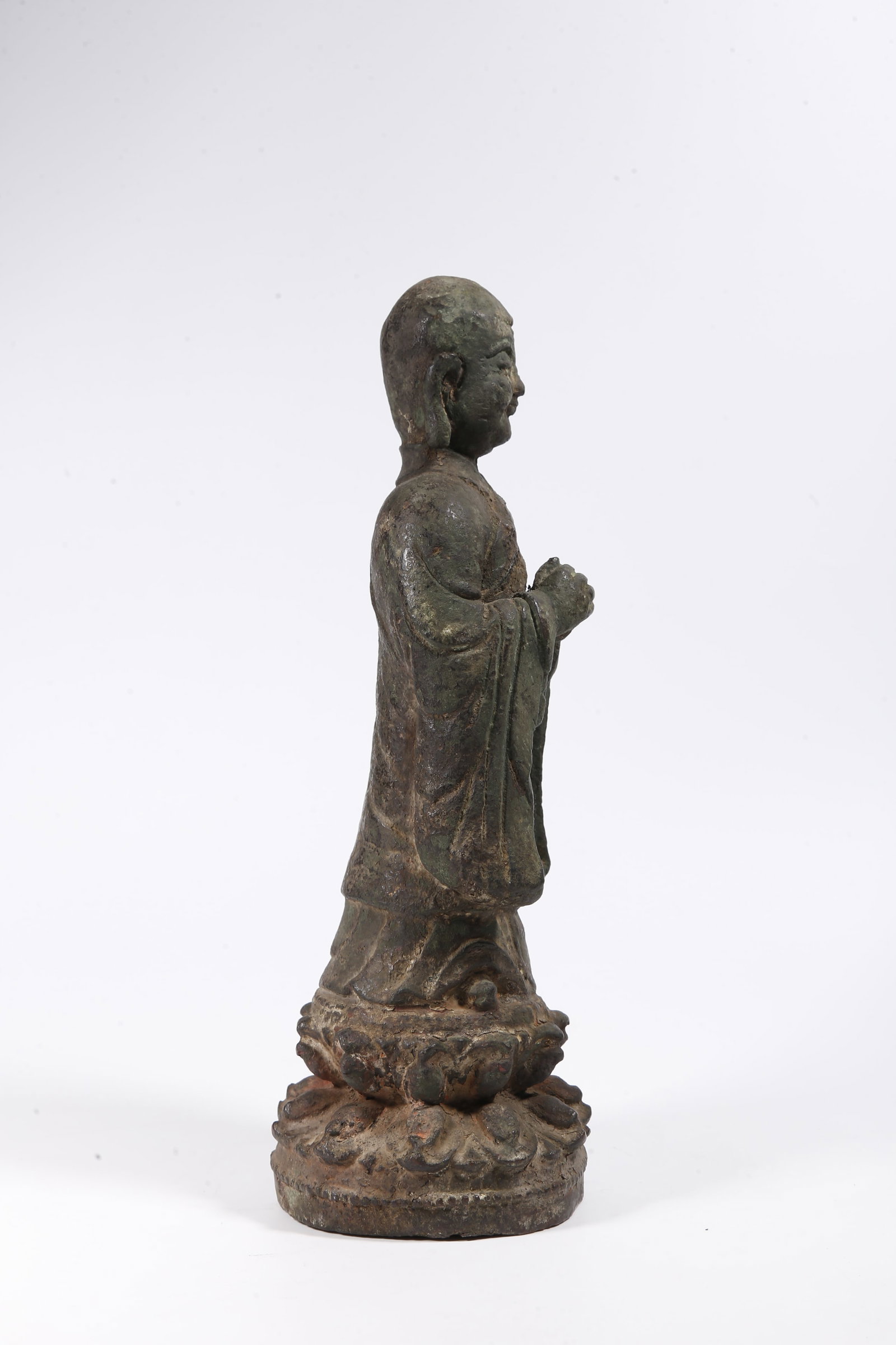 A BRONZE BUDDHA STATUE - 8