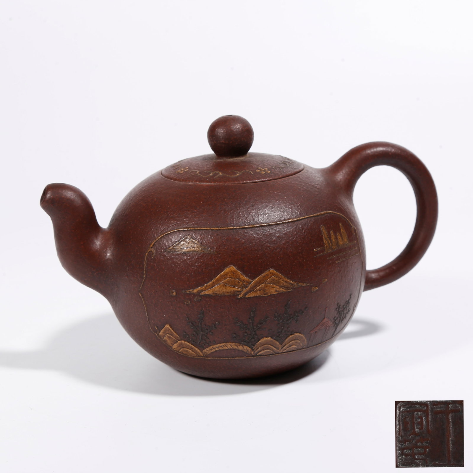 A ZISHA CLAY EWER WITH APPLIED CLAY DECORATION (1 of 9)