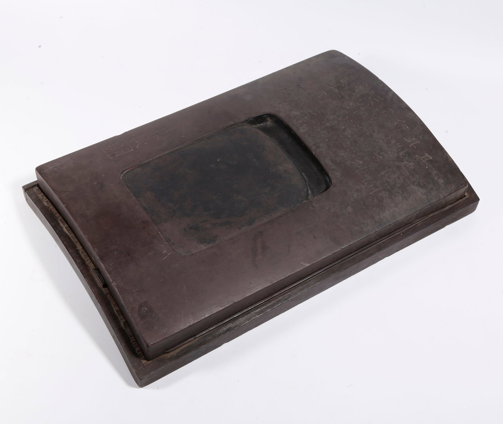 A DUAN INKSTONE INSCRIBED WITH POEM (1 of 9)