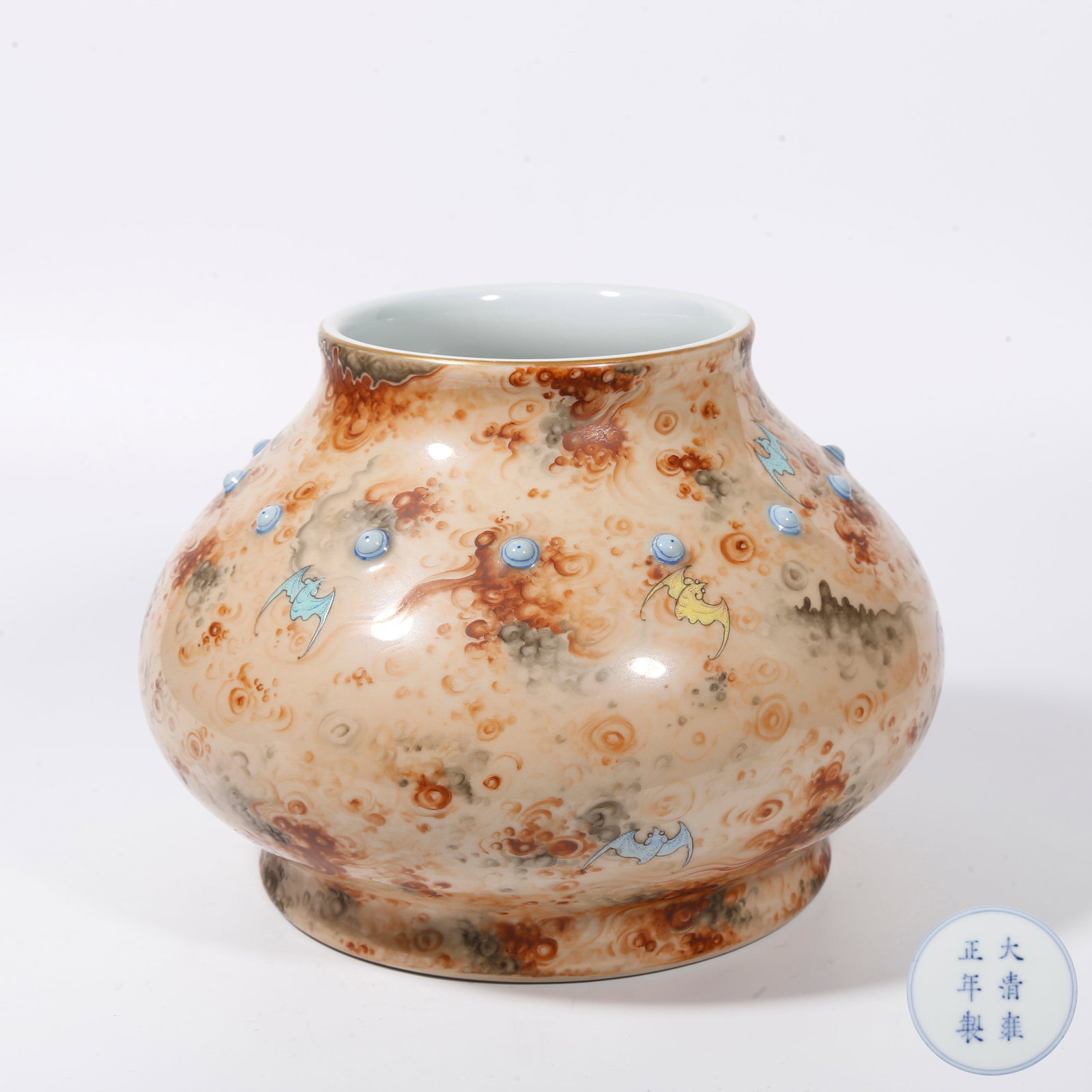 A STONE GRAIN GLAZE ZUN VESSEL: Stone Grain Glaze Zun Vessel