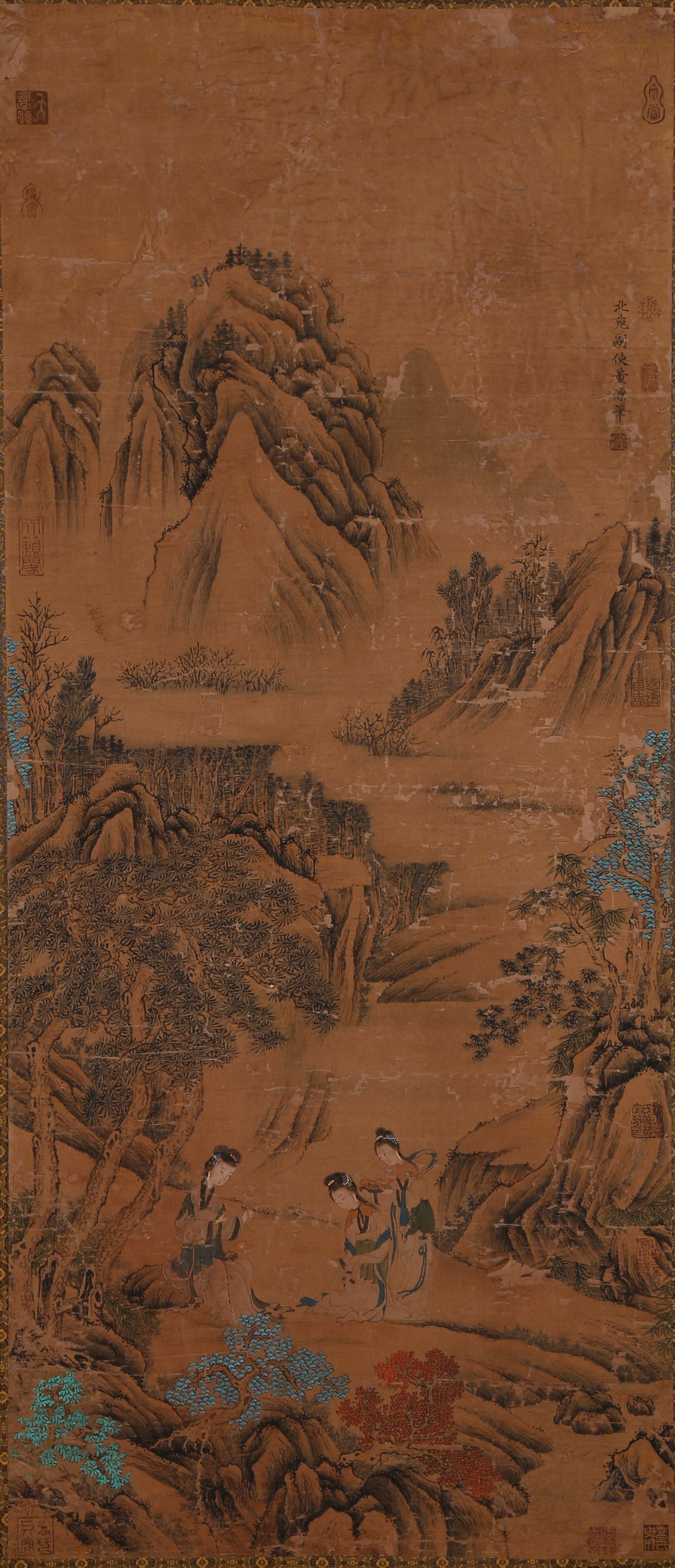 A FIGURE PAINTING ON SILK BY DONG YUAN.董源 (1 of 10)