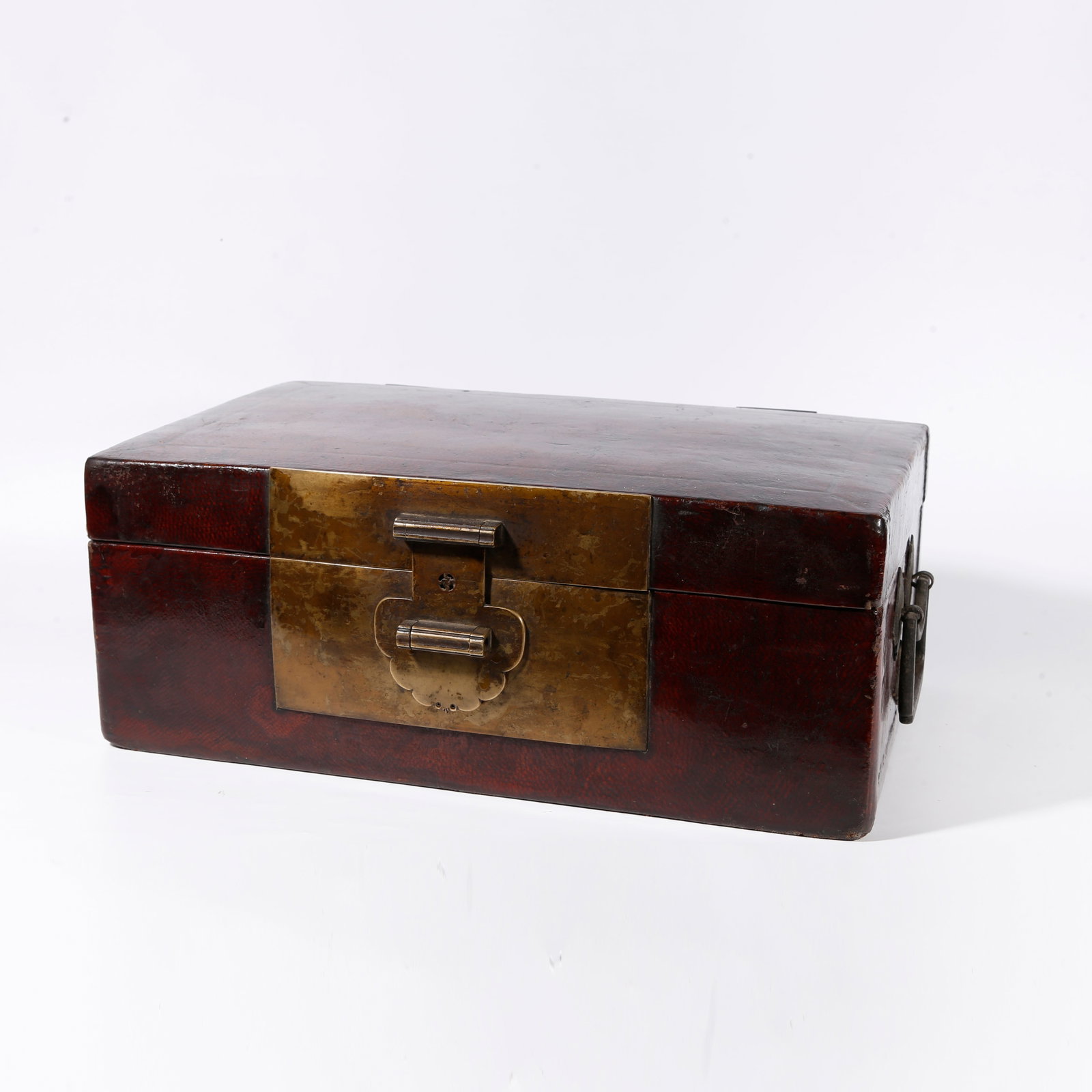 A CARVED RED LACQUER COVERED BOX ON WOOD CORE (1 of 9)