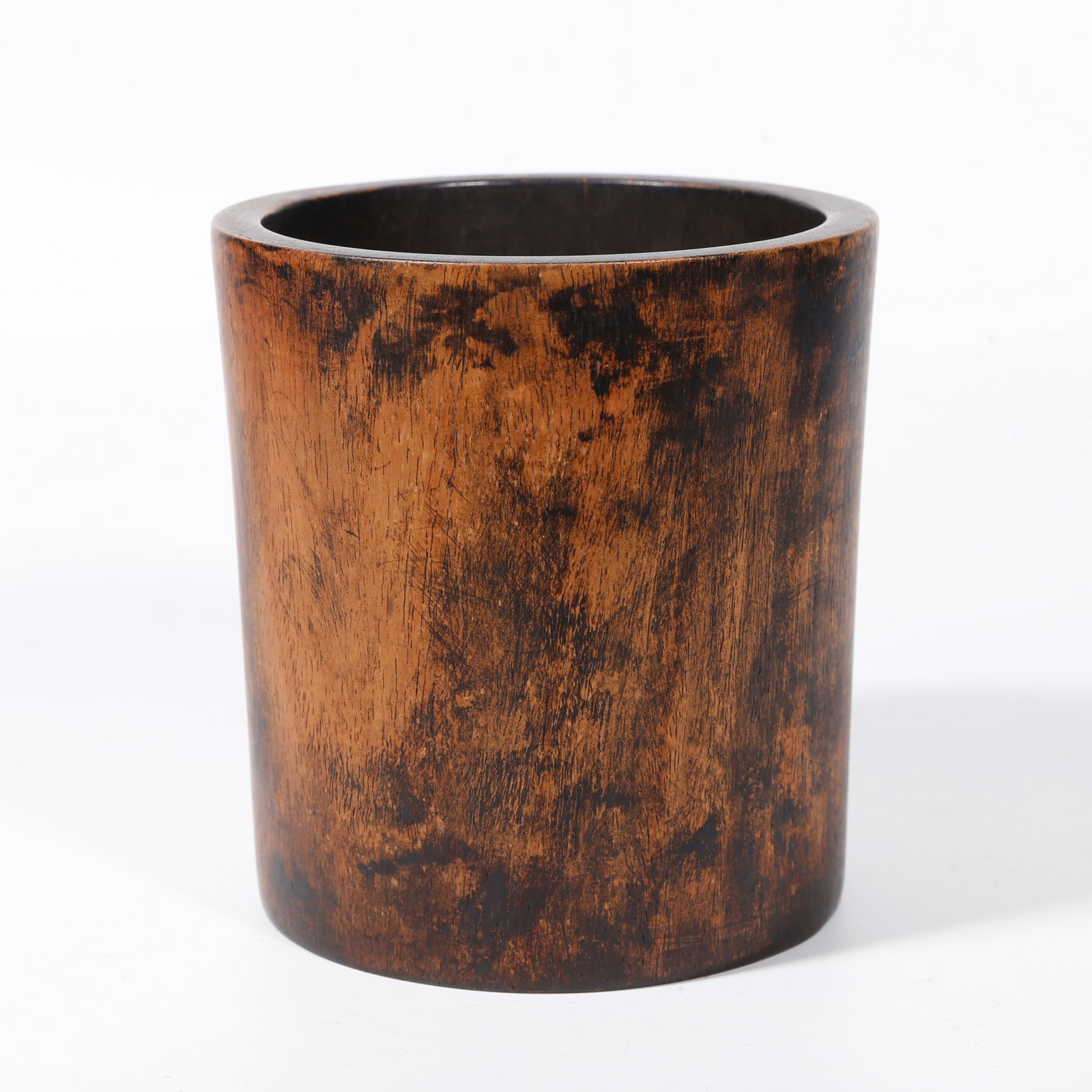 A HUANGHUALI WOOD BRUSH POT (1 of 9)