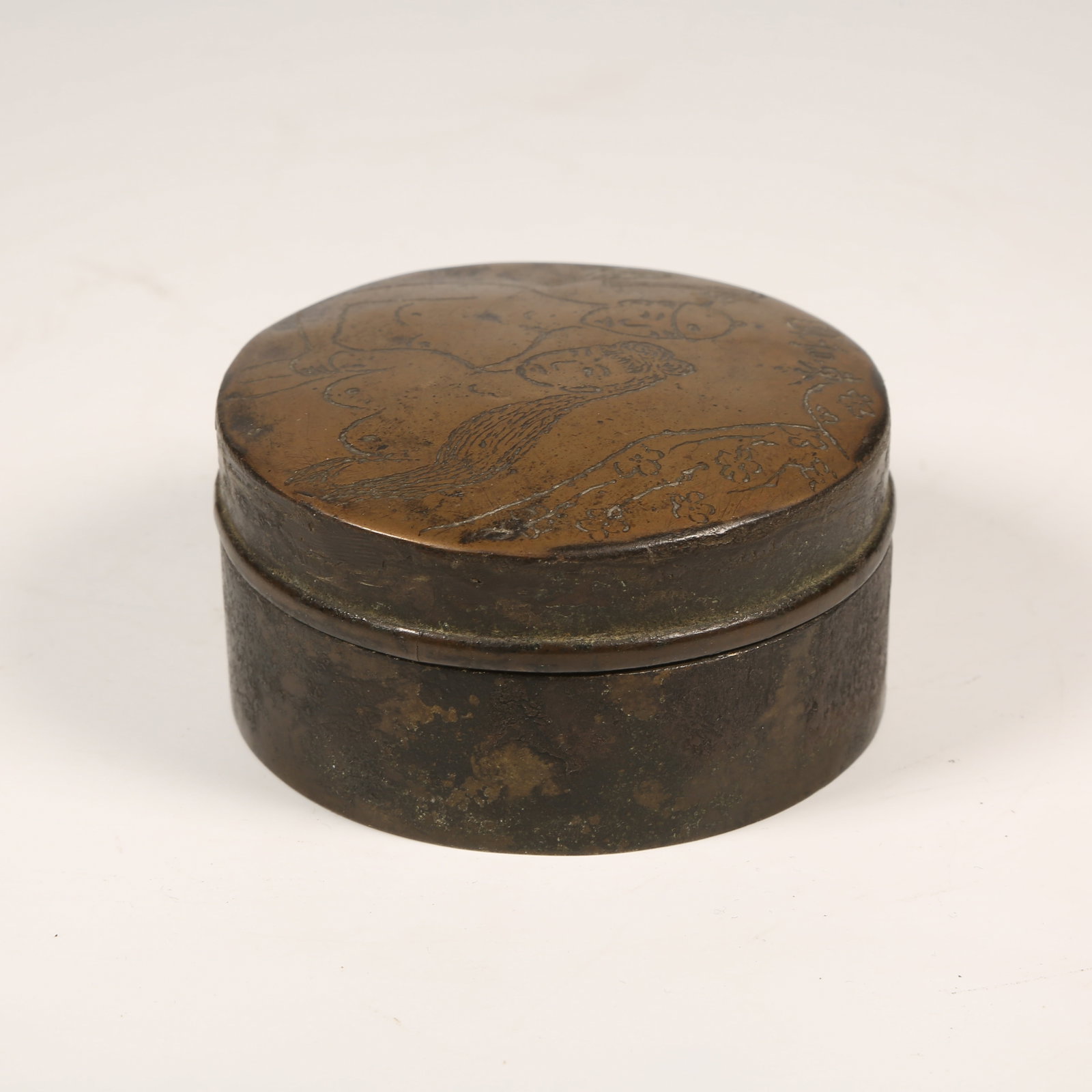 A BRONZE INK BOX - 4