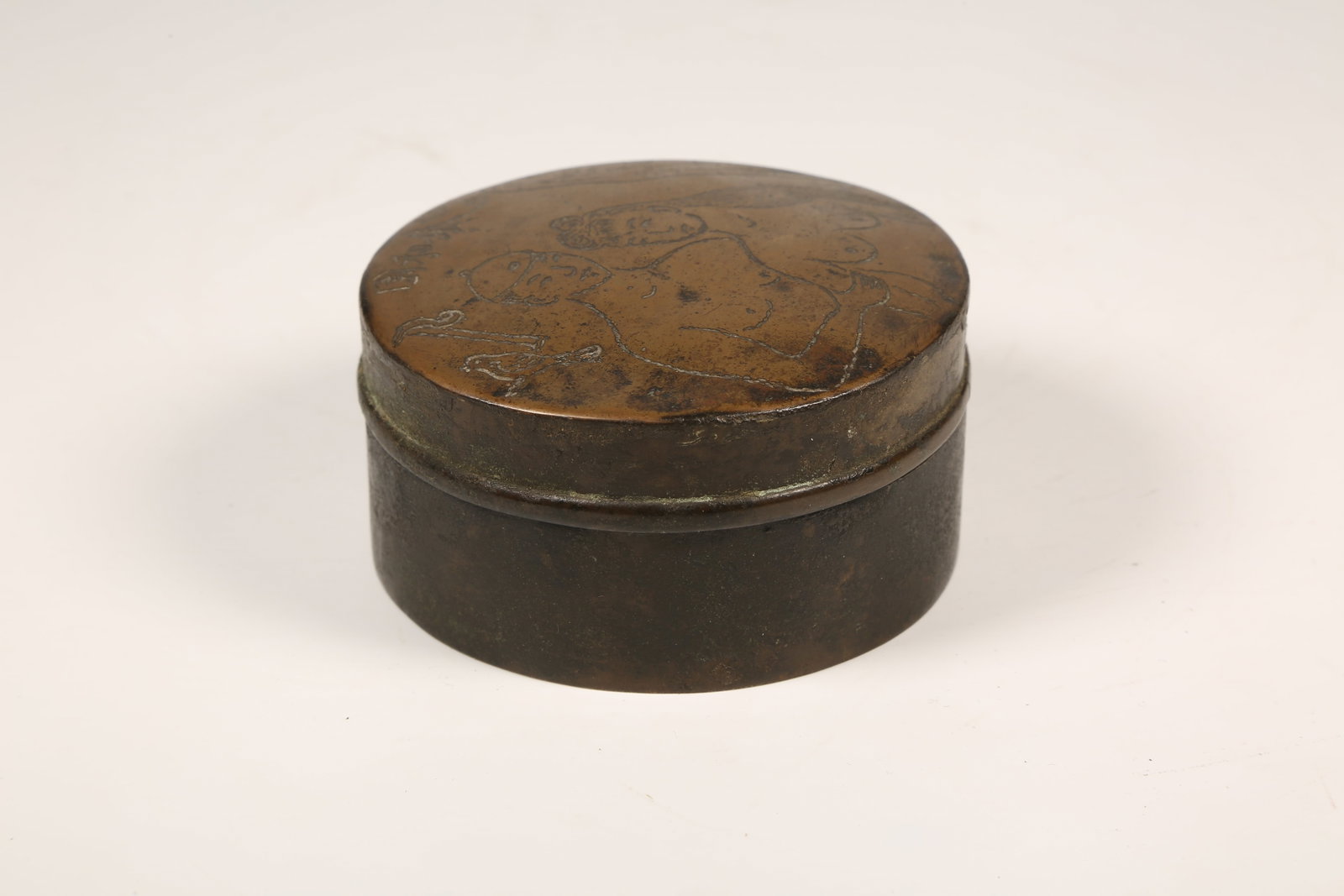 A BRONZE INK BOX - 6