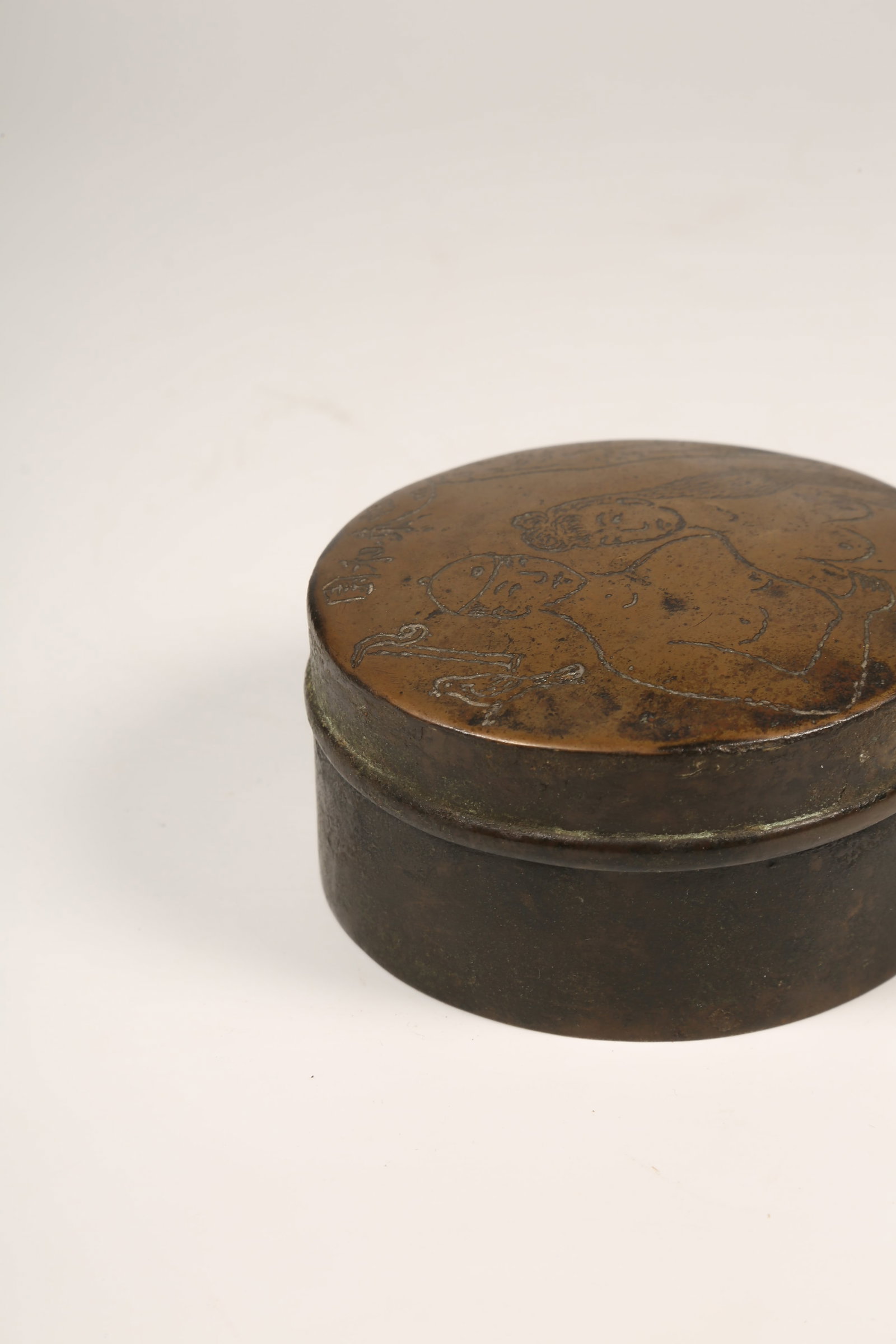 A BRONZE INK BOX - 7