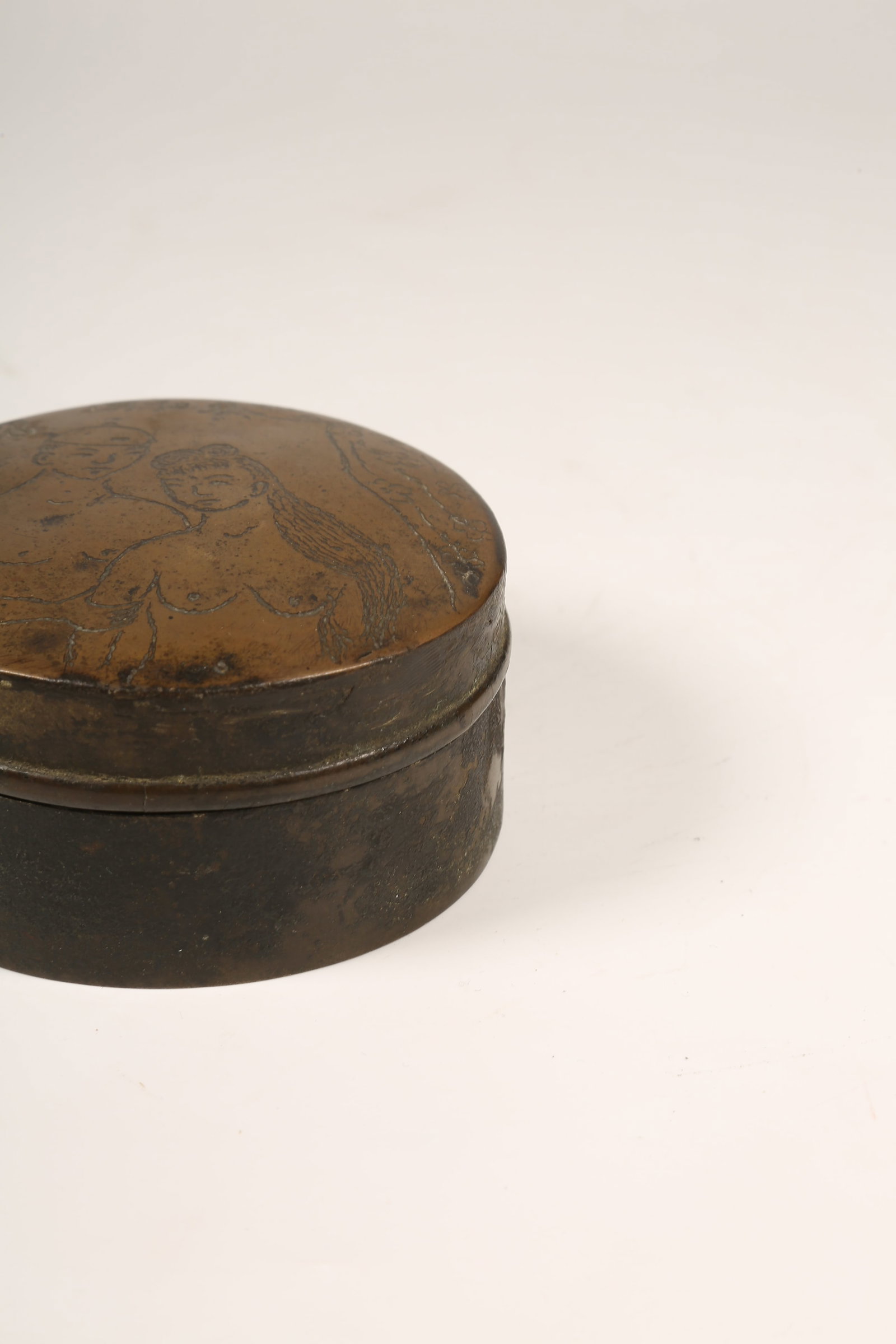 A BRONZE INK BOX - 8