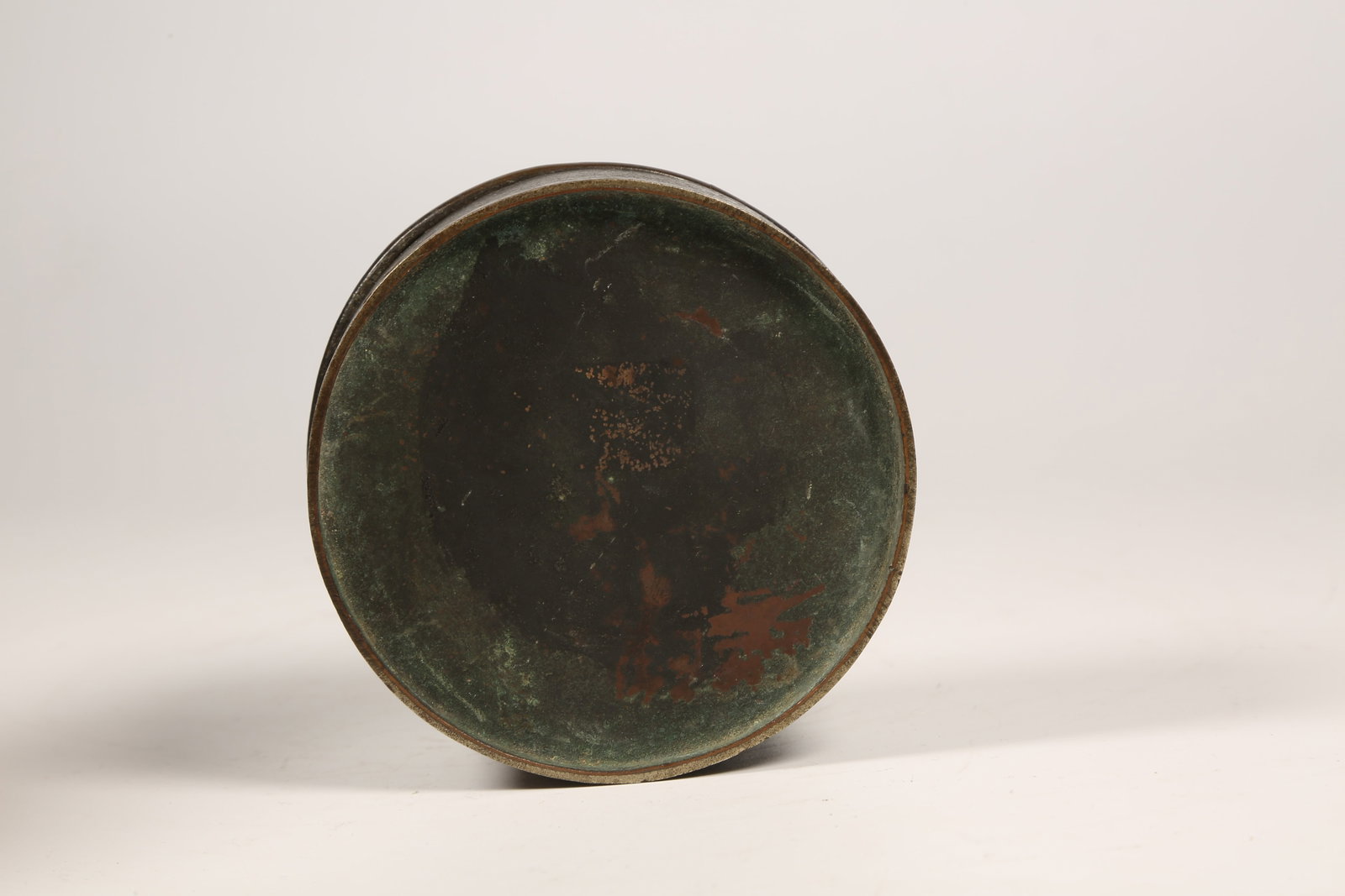 A BRONZE INK BOX - 9