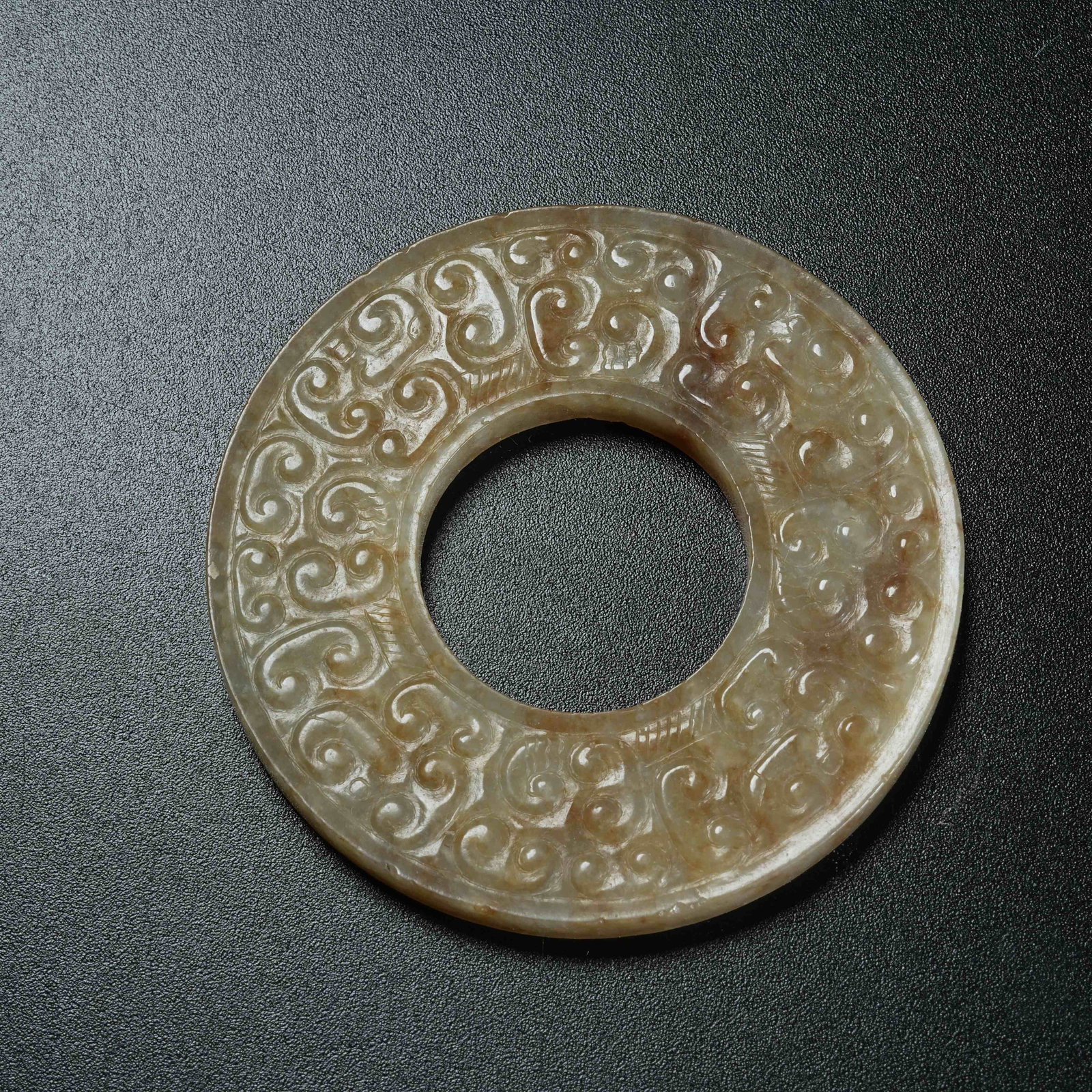 A ARCHAIC JADE BI DISC: Archaic Jade Bi Disc