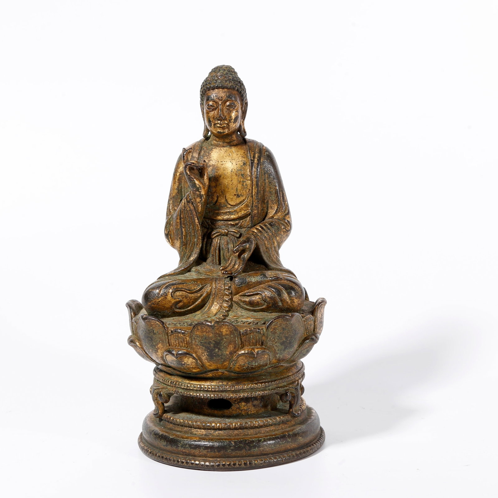 A GILT BRONZE STATUE OF AMITABHA BUDDHA (1 of 9)