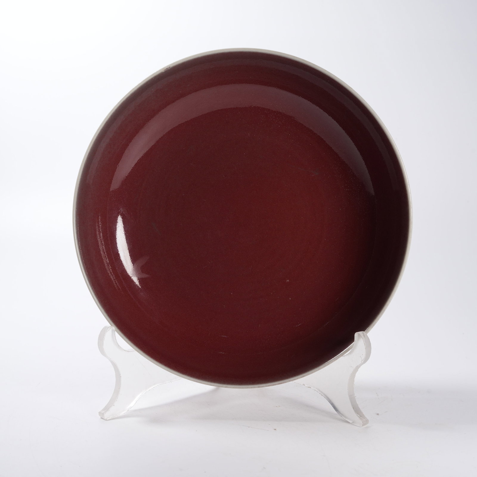 A SACRIFICIAL RED GLAZED PLATE: Sacrificial Red Glazed Plate