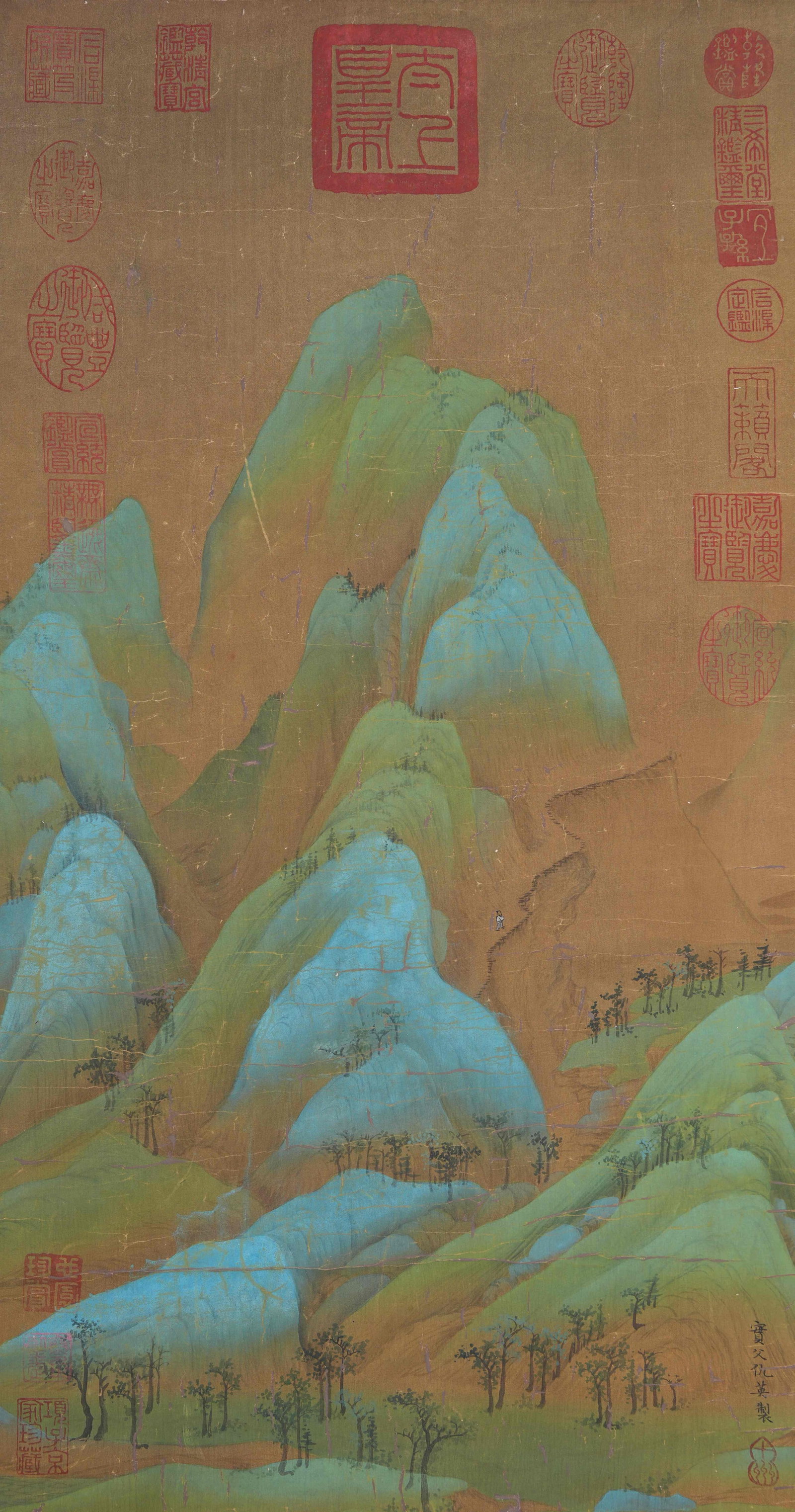 A LANDSCAPE PAINTING ON SILK BY QIU YING.仇英 (1 of 9)