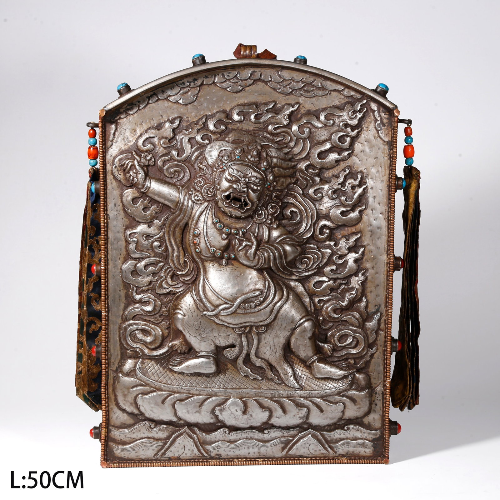 A IRON PLAQUE OF VAJRAPANI BODHISATTVA (1 of 8)
