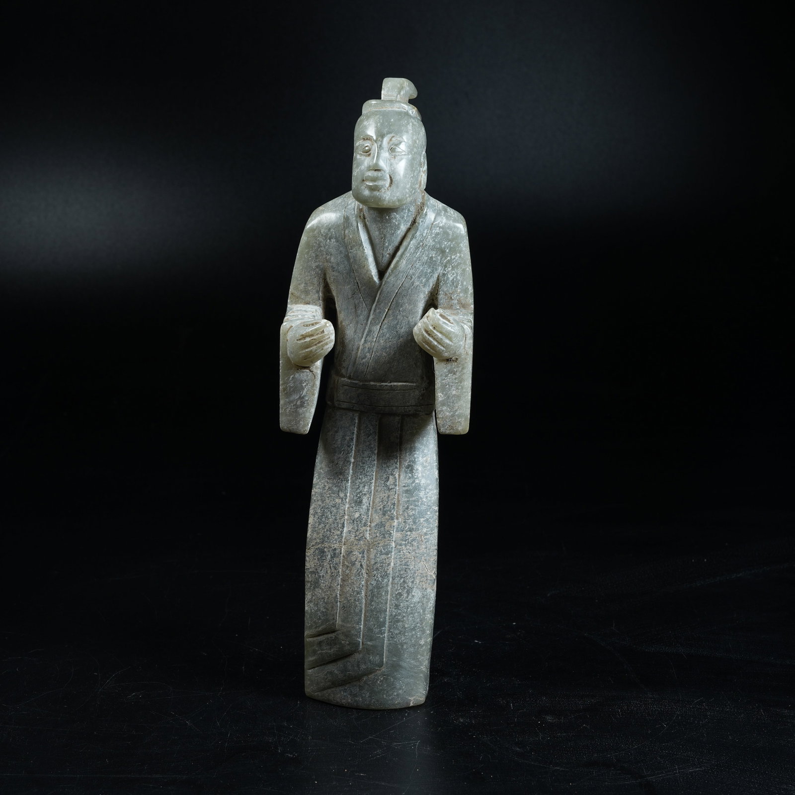 A ANCIENT JADE FIGURINE ORNAMENT: Ancient Jade Figurine Ornament