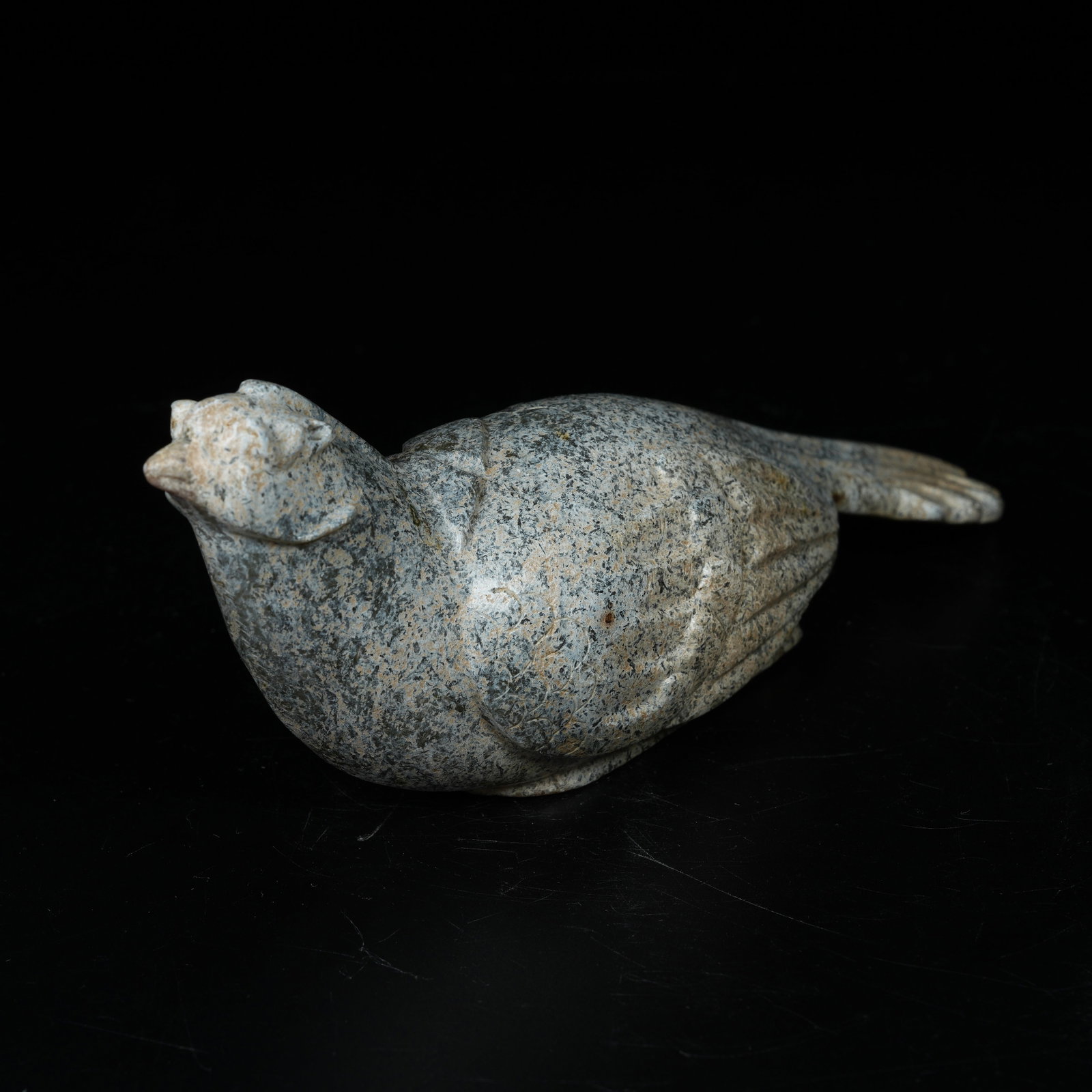 A ARCHAIC JADE DIVINE PHOENIX CANE FINIAL (1 of 8)