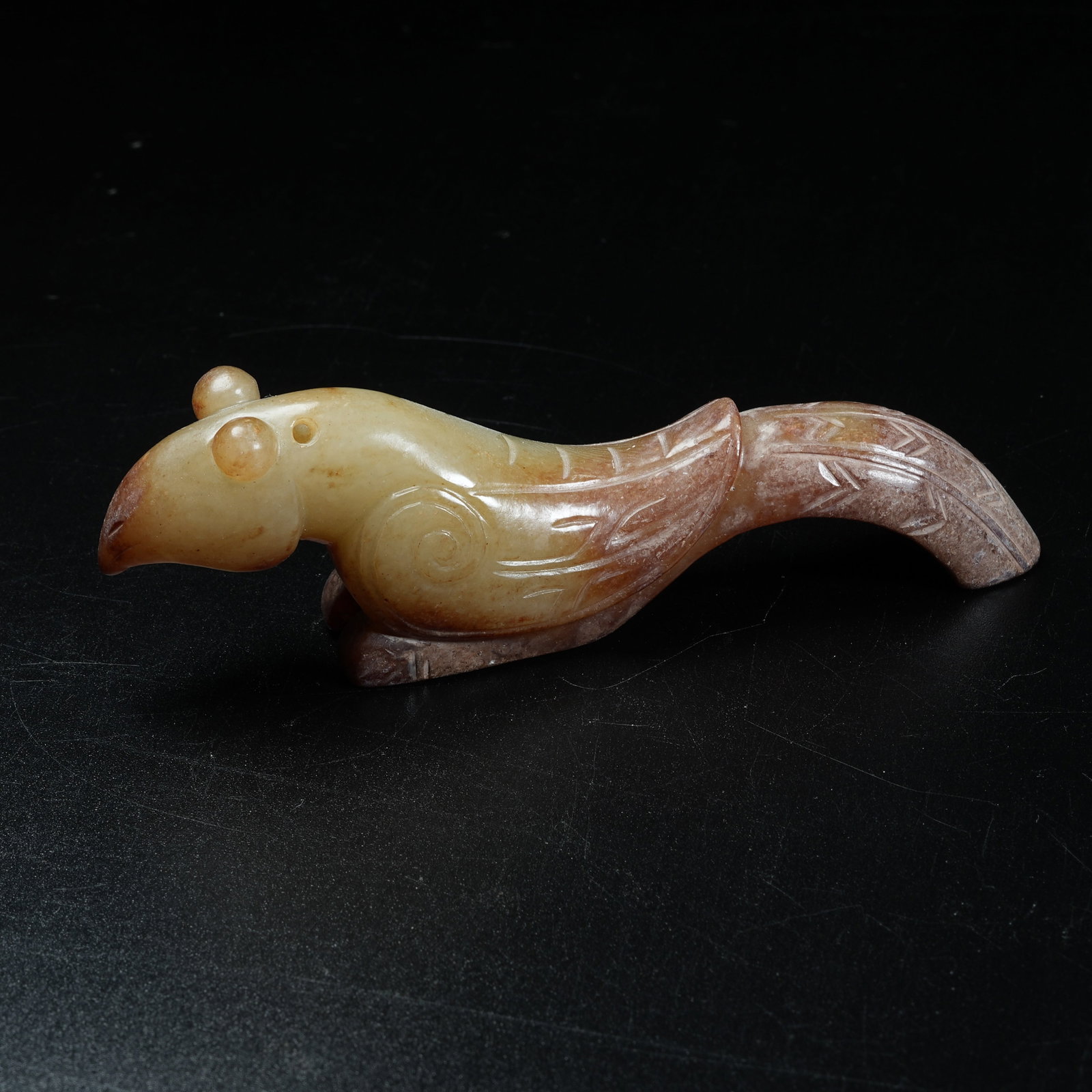 A ANCIENT JADE DIVINE PHOENIX ORNAMENT: Ancient Jade Divine Phoenix Ornament