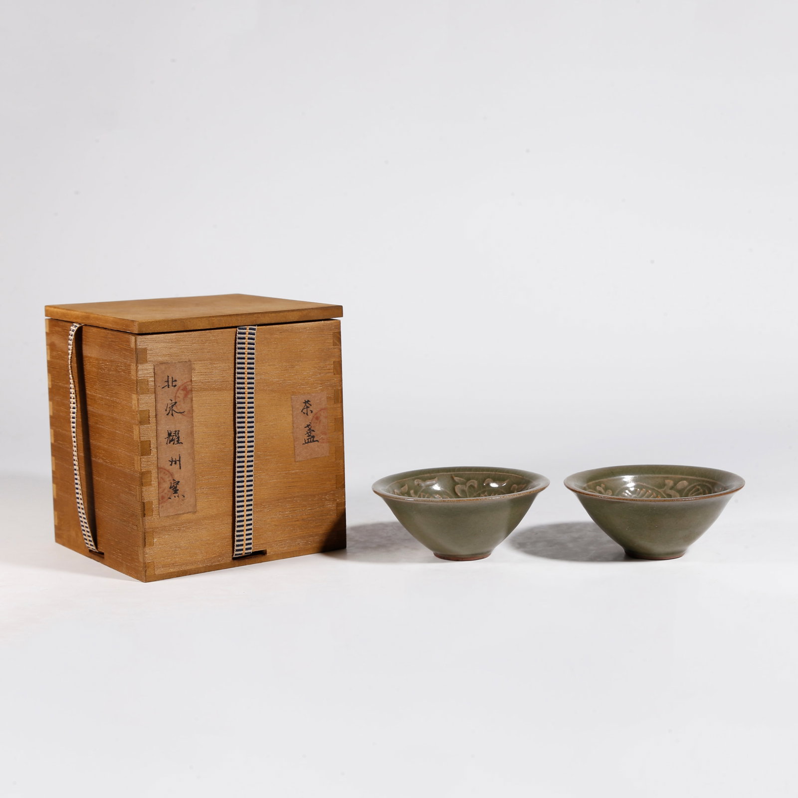 A PAIR OF YAOZHOU KILN TEA BOWLS: Pair of Yaozhou Kiln Tea Bowls