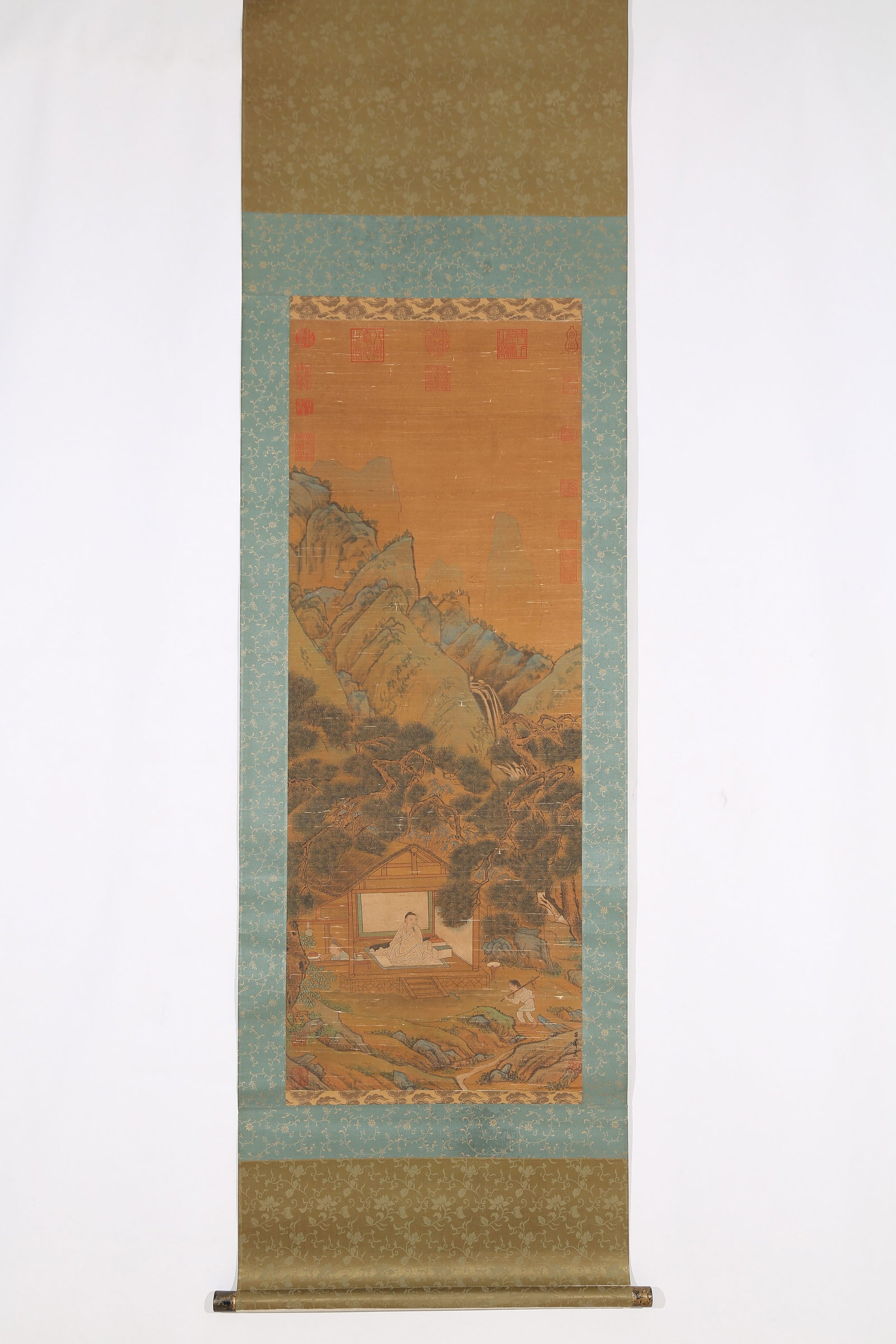 A LANDSCAPE AND FIGURE PAINTING ON SILK BY ZHAO MENGFU.趙孟頫 - 2