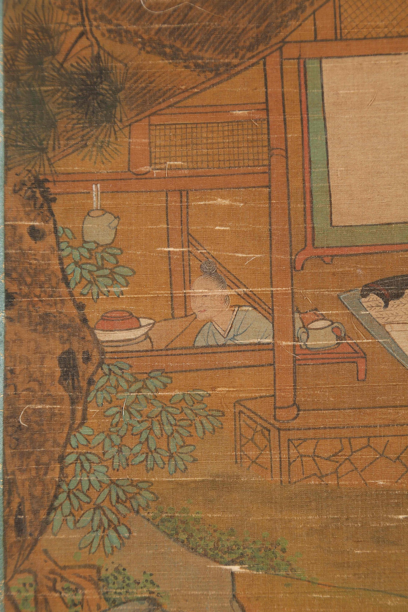 A LANDSCAPE AND FIGURE PAINTING ON SILK BY ZHAO MENGFU.趙孟頫 - 9