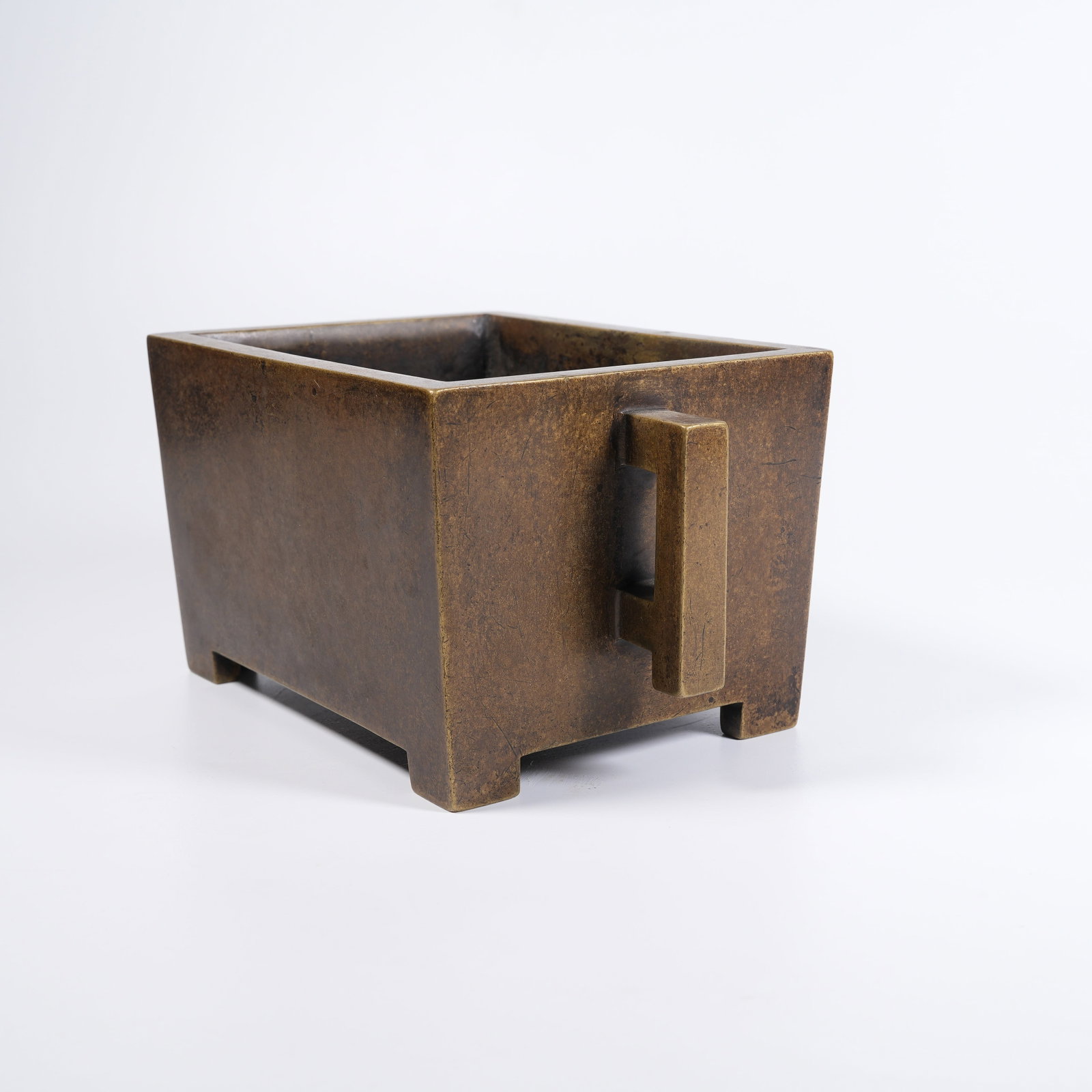 A SQUARE COPPER CENSER - 2