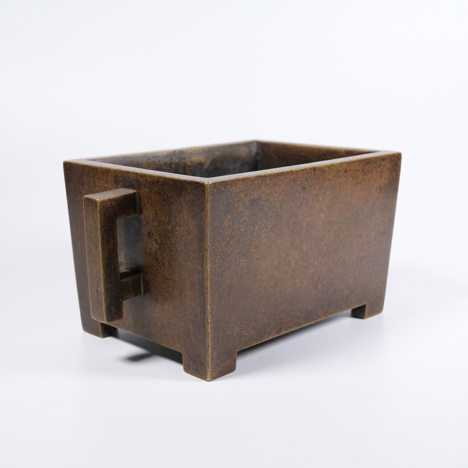 A SQUARE COPPER CENSER - 3