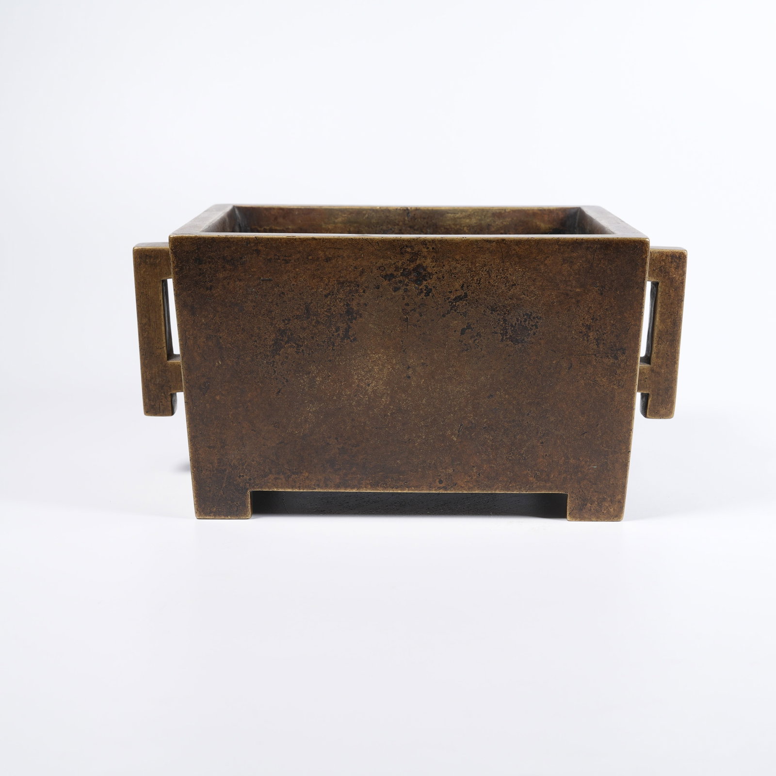A SQUARE COPPER CENSER - 4