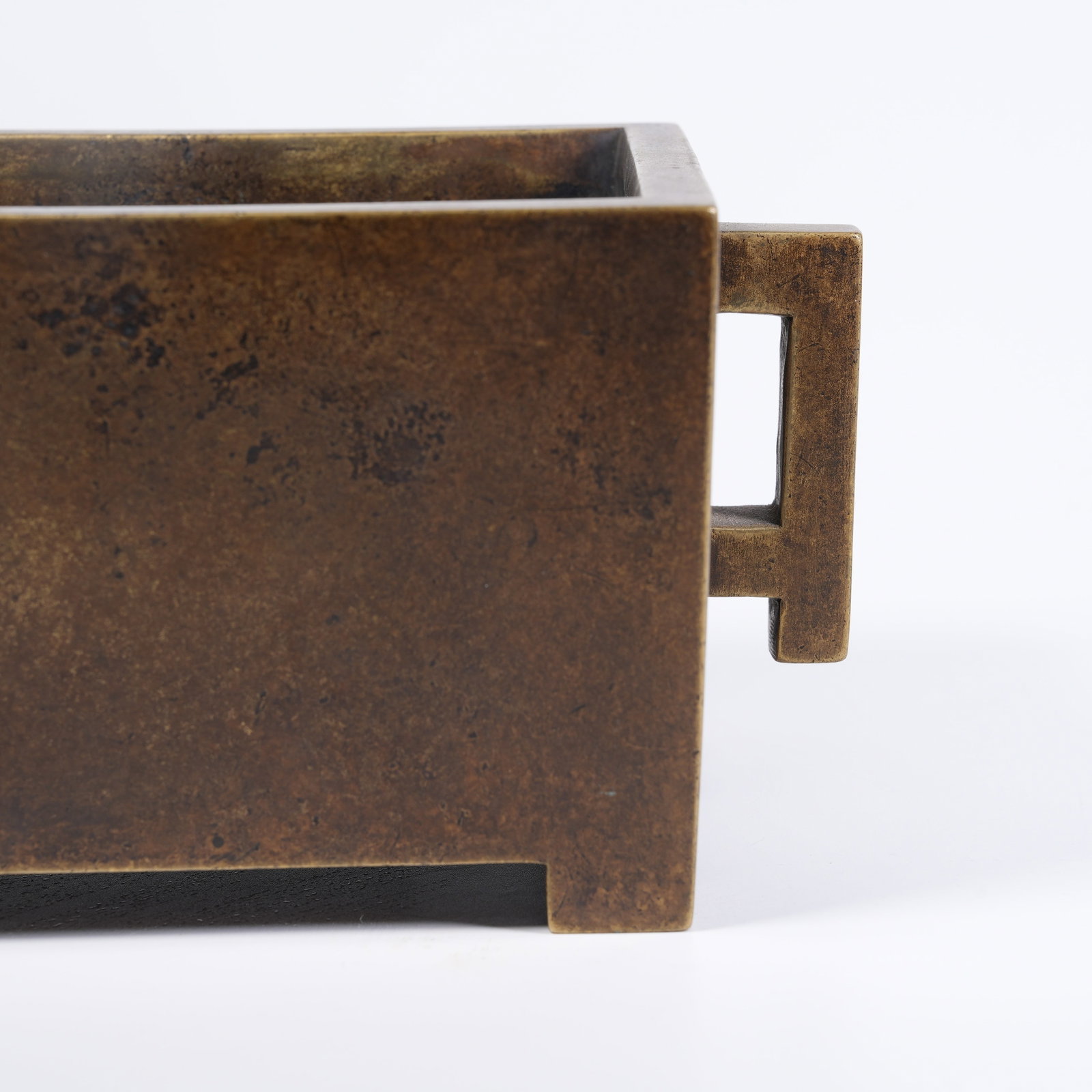 A SQUARE COPPER CENSER - 5