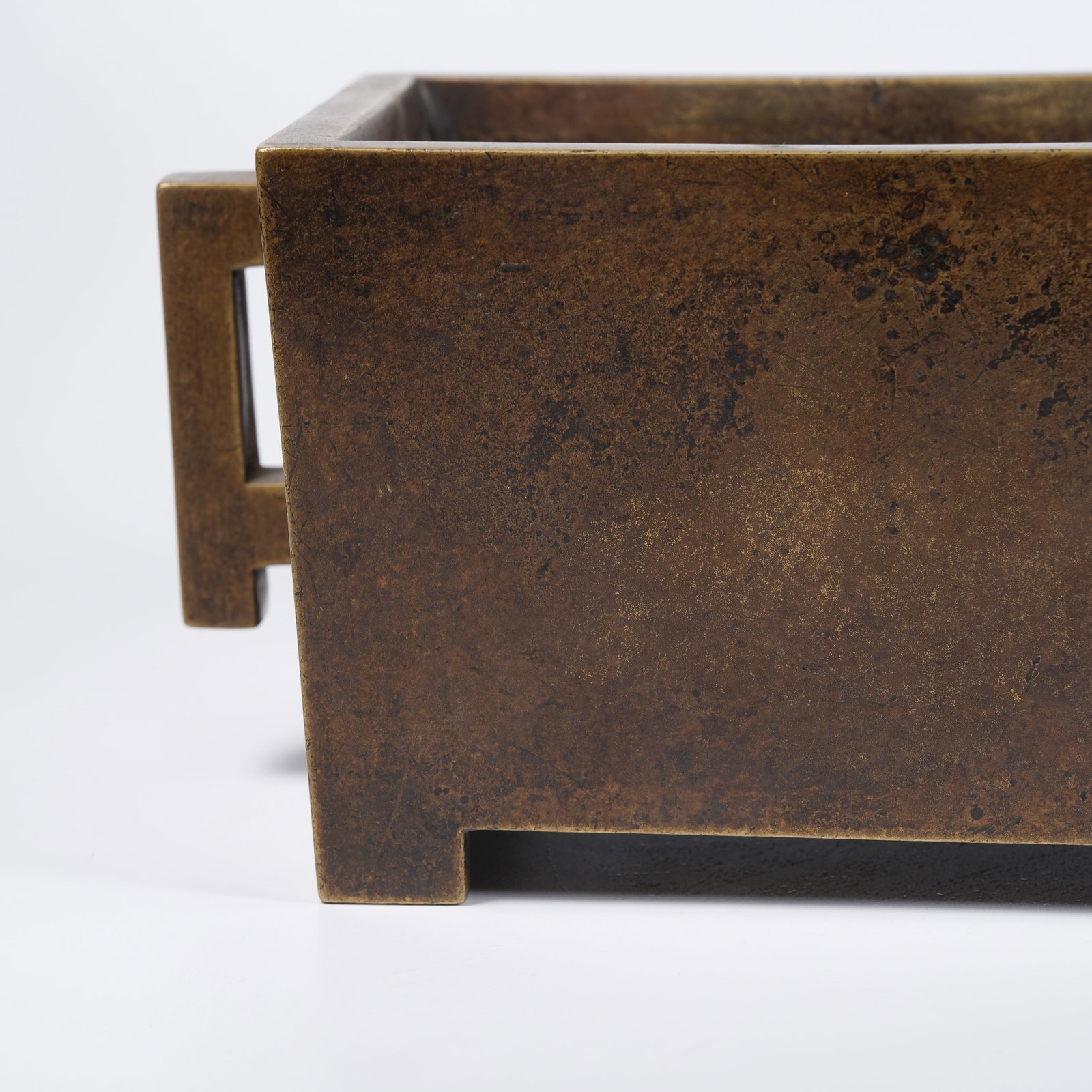 A SQUARE COPPER CENSER - 6