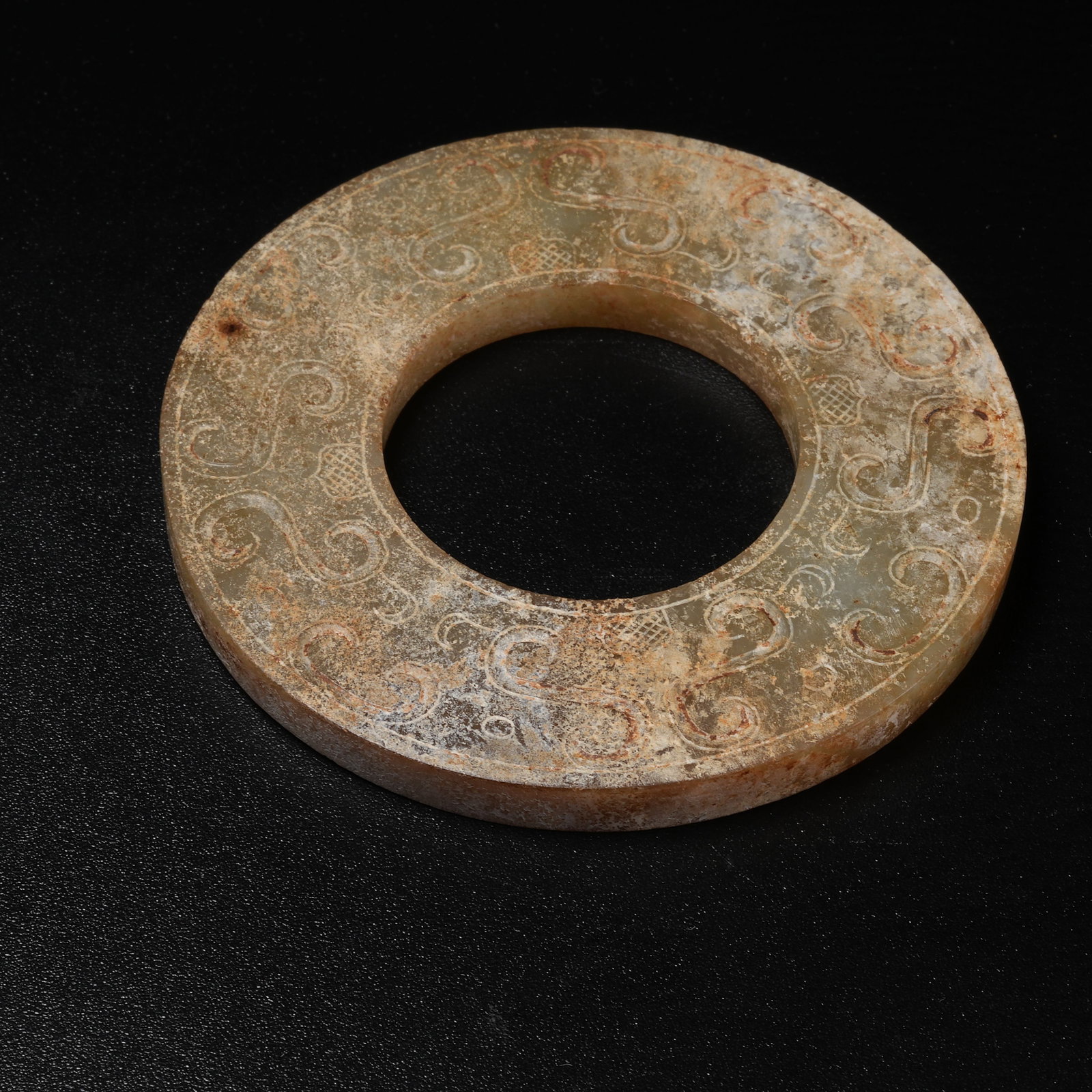 A ANCIENT HIGH-GRADE JADE JADE RING - 6