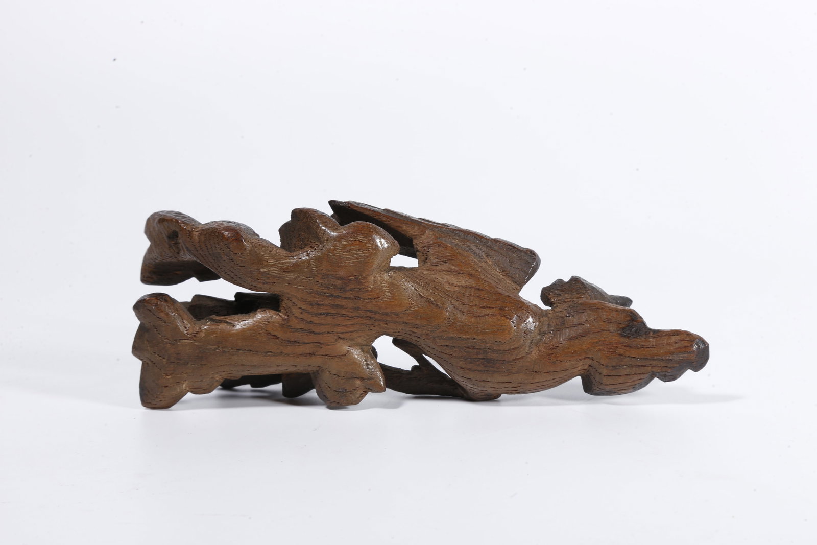 A BEECH WOOD PHOENIX-PATTERN BRUSH REST - 5