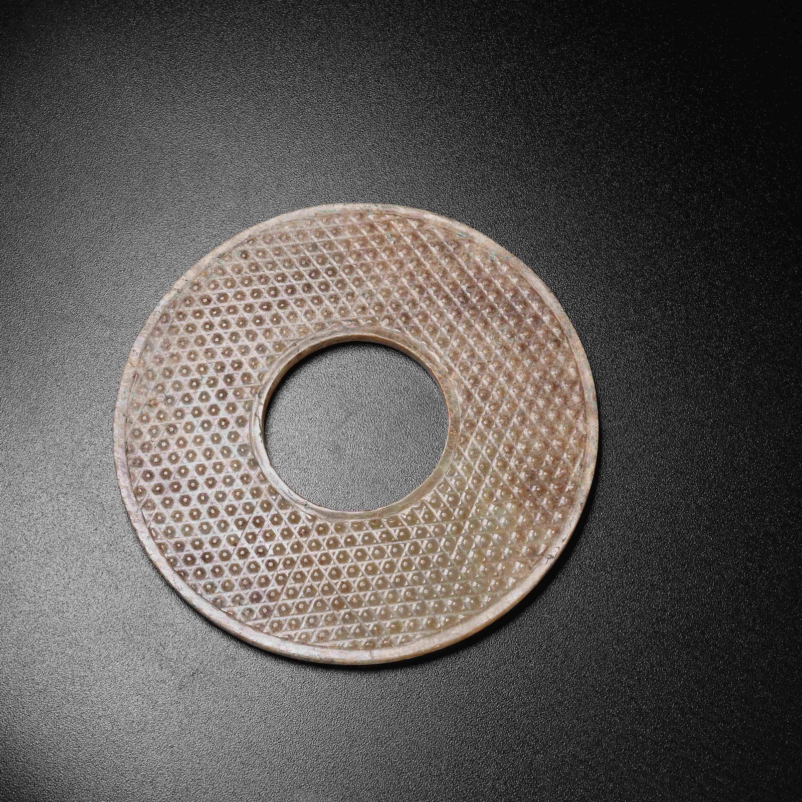 A ANCIENT HIGH-GRADE JADE BI DISC: Ancient High-Grade Jade Bi Disc