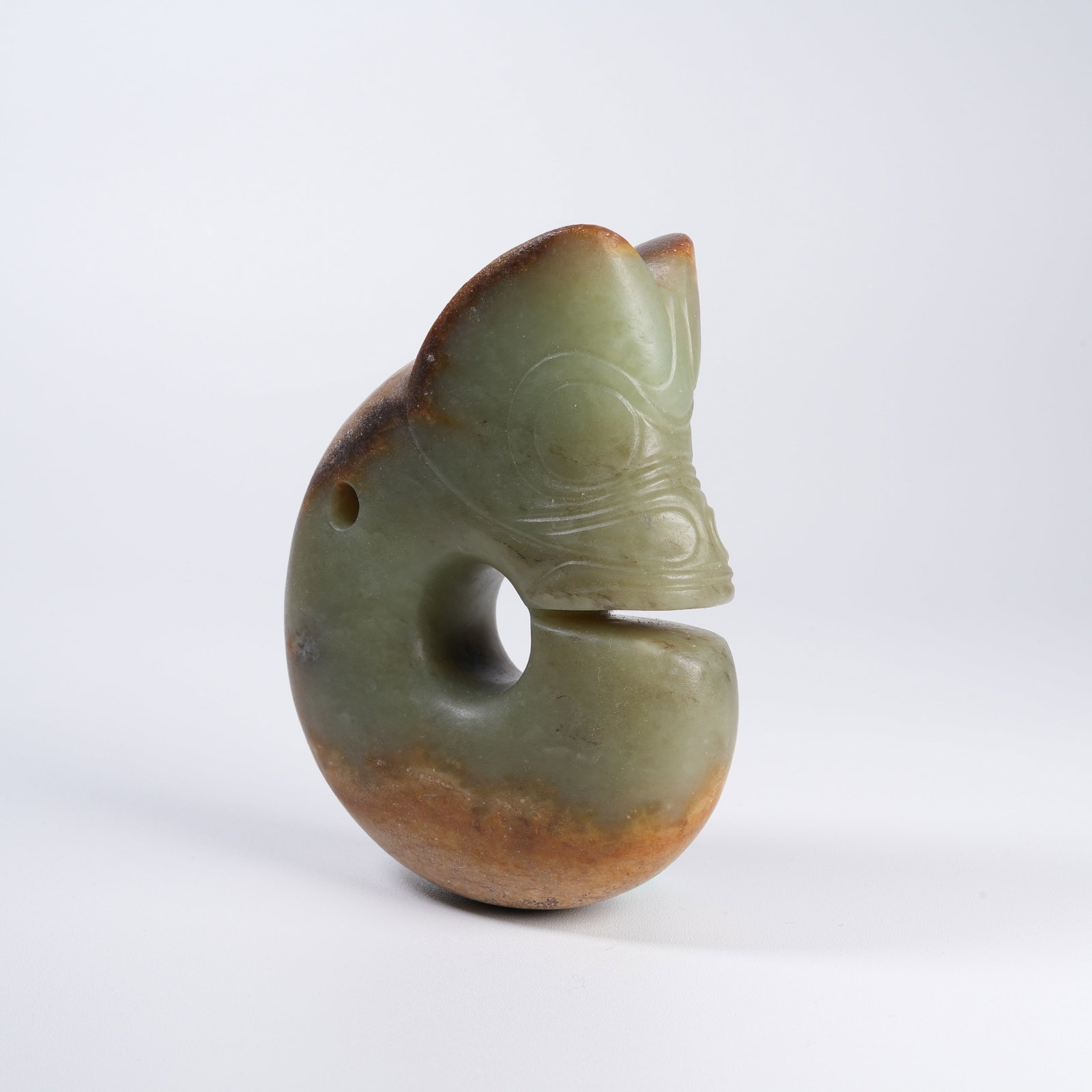 A ANCIENT HIGH-GRADE HONGSHAN CULTURE PIG-DRAGON: Ancient High-Grade Hongshan Culture Pig-Dragon