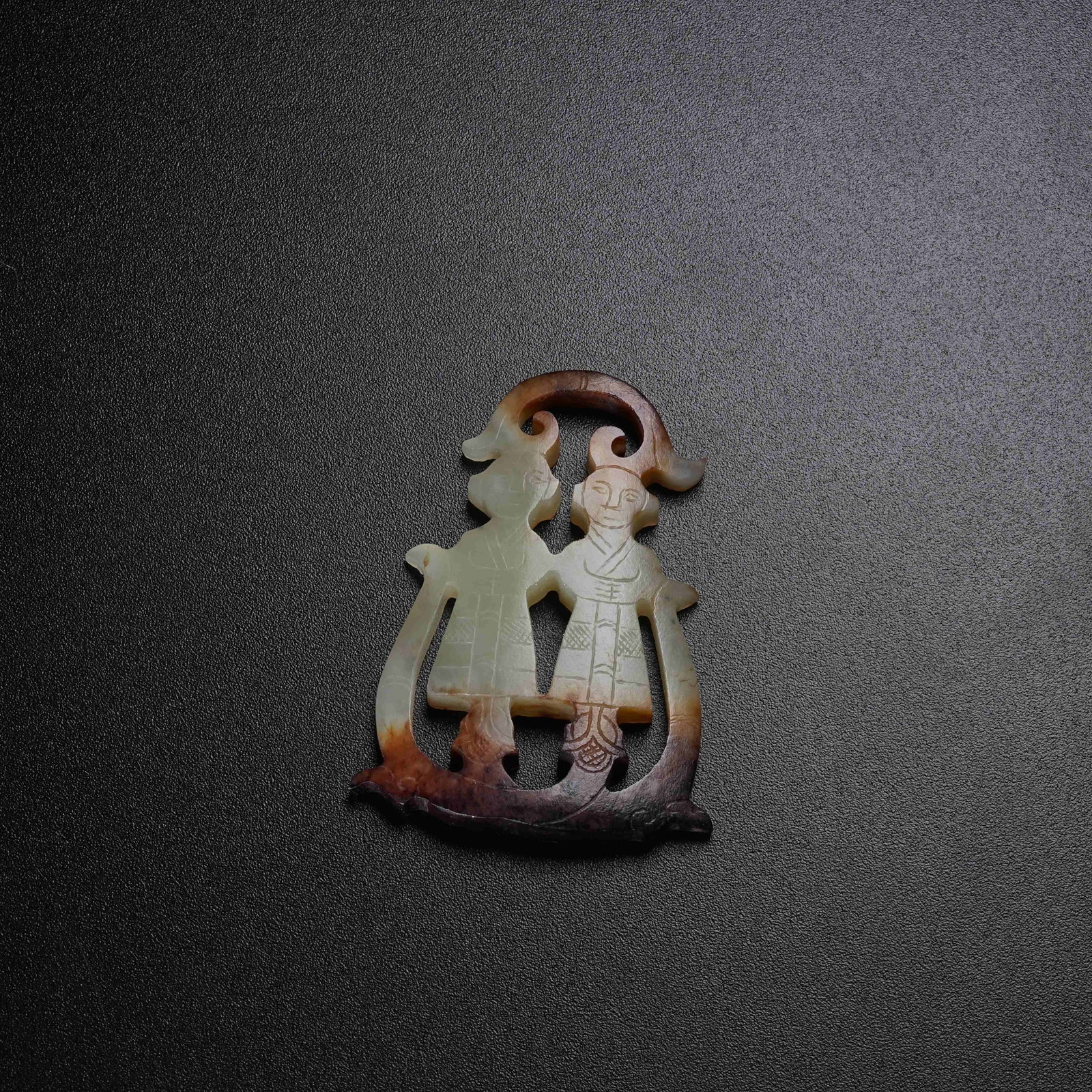 A ANCIENT JADE FIGURINE PENDANT: Ancient Jade Figurine Pendant