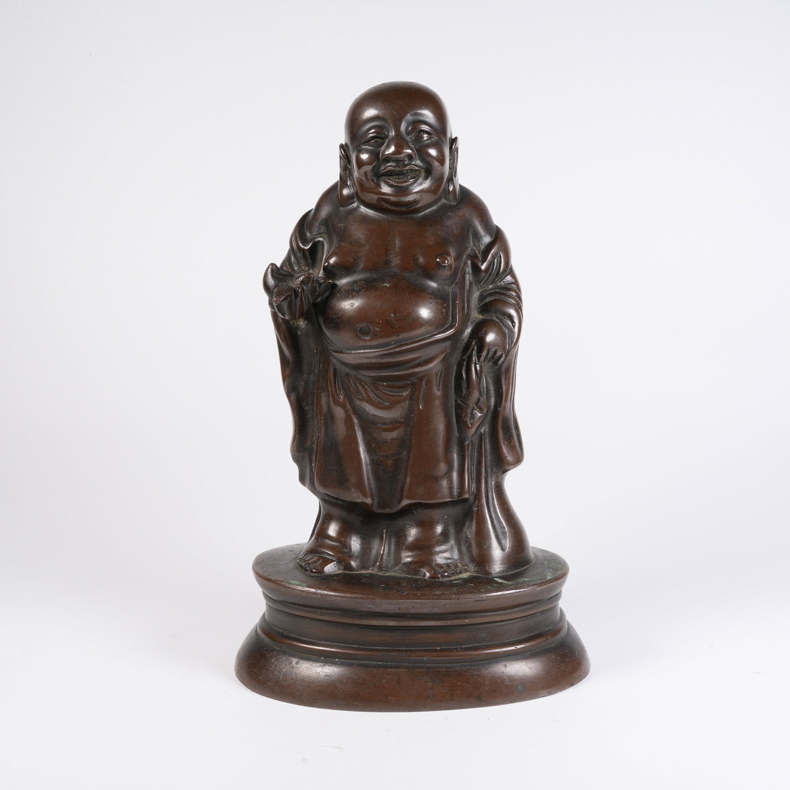 A BRONZE STANDING STATUE OF MAITREYA BUDDHA (1 of 9)
