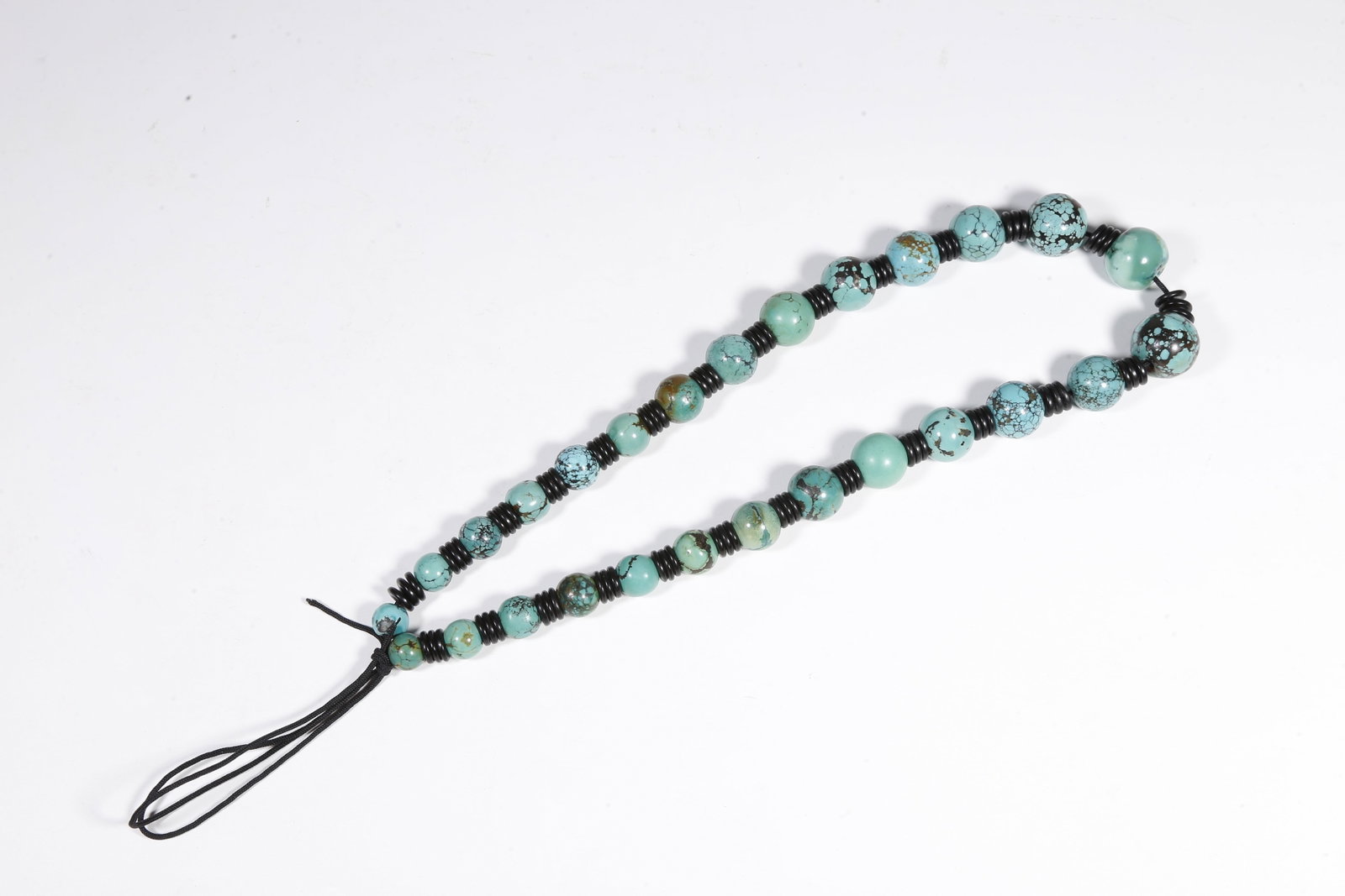 A TURQUOISE PRAYER BEADS - 9