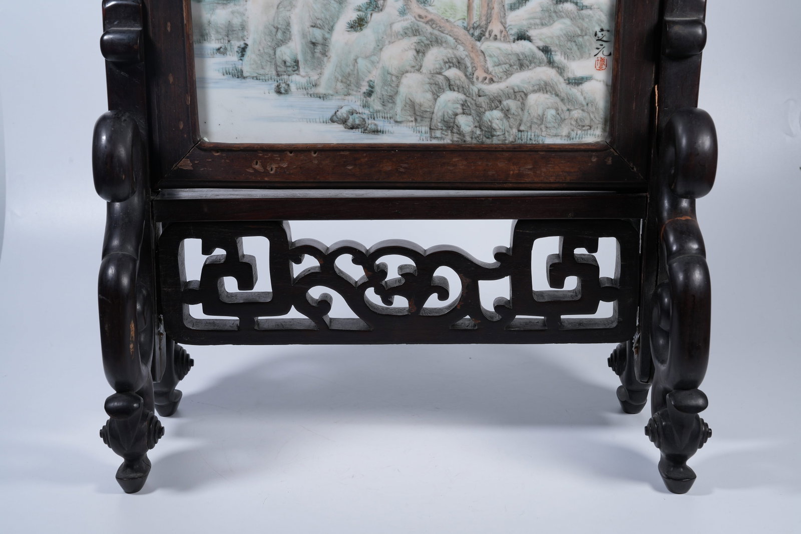 A QIANJIANG-CAI LANDSCAPE-PATTERN TABLE SCREEN - 5