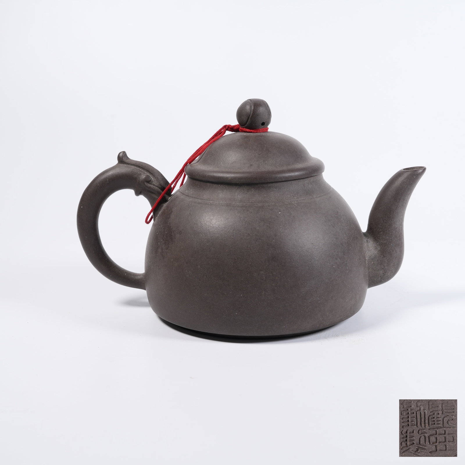 A YIXING CLAY EWER WITH DRAGON-SHAPED HANDLE (1 of 8)
