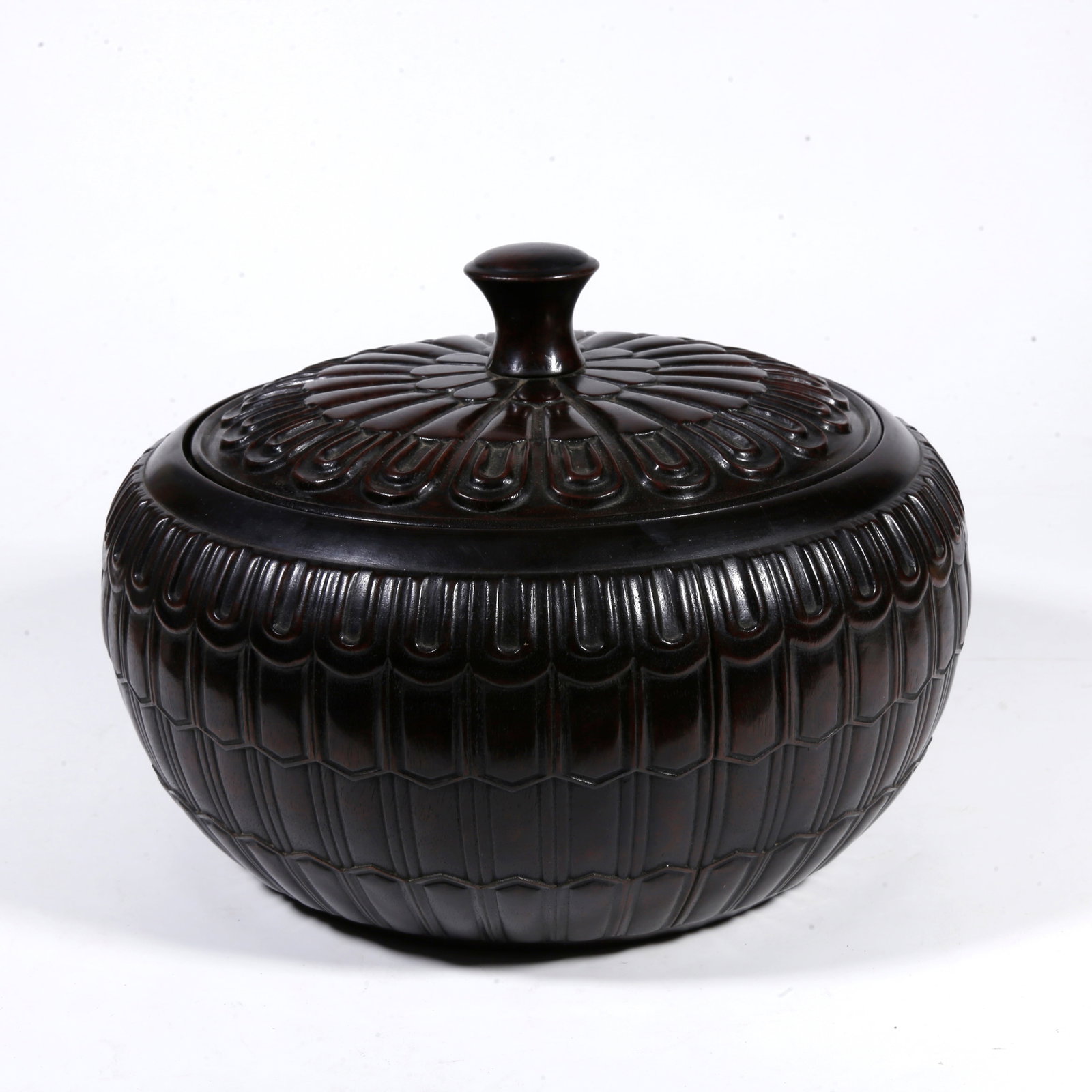 A ZITAN-WOOD COVERED JAR (1 of 9)