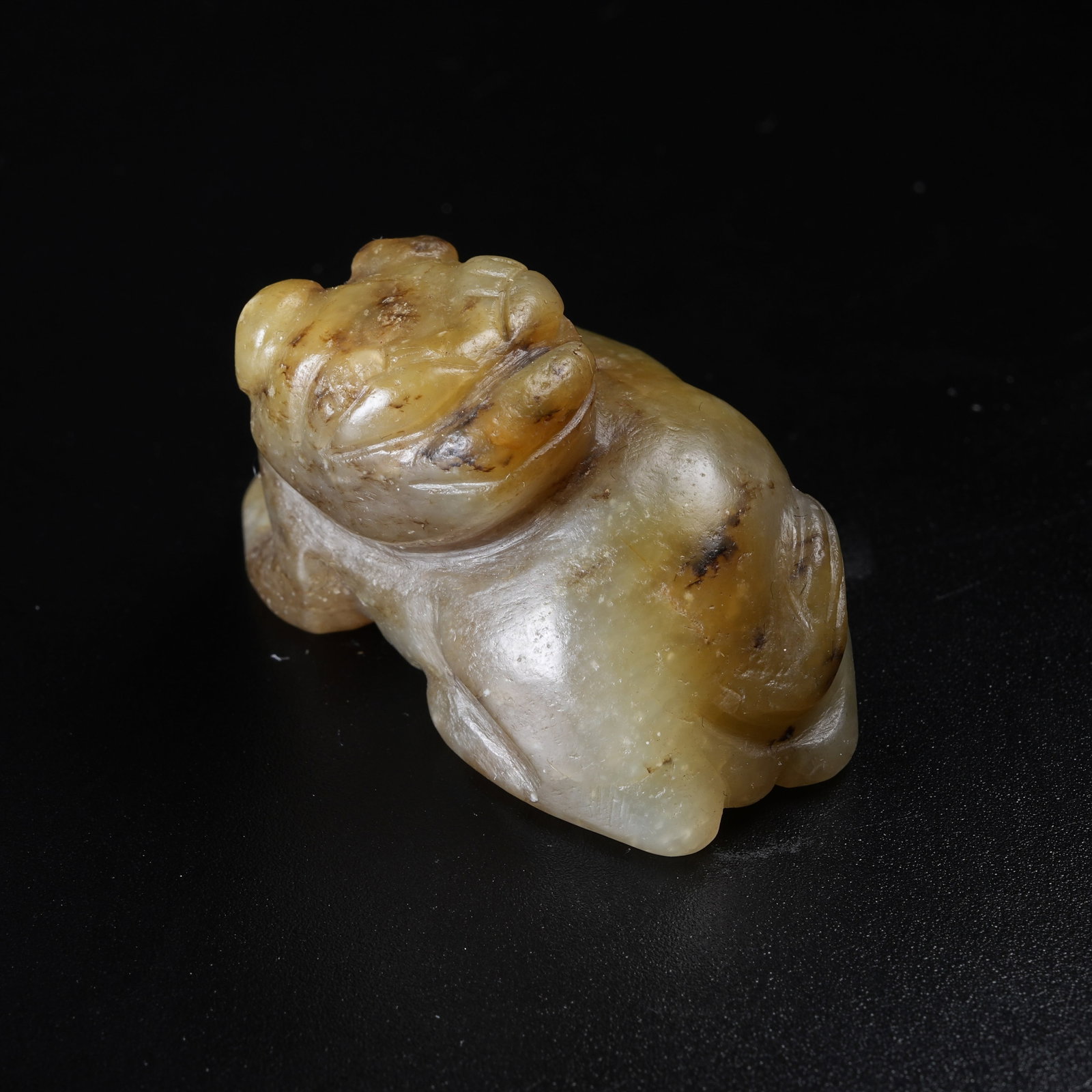 A ANCIENT JADE BEAST ORNAMENT: Ancient Jade Beast Ornament