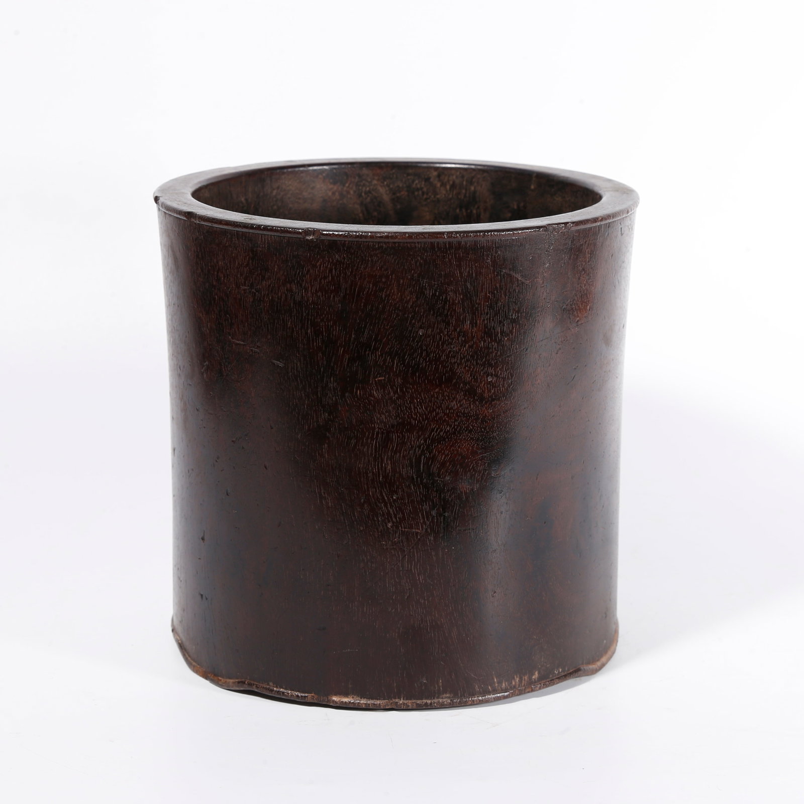 A BRUSH POT OF ZITAN WOOD (1 of 9)