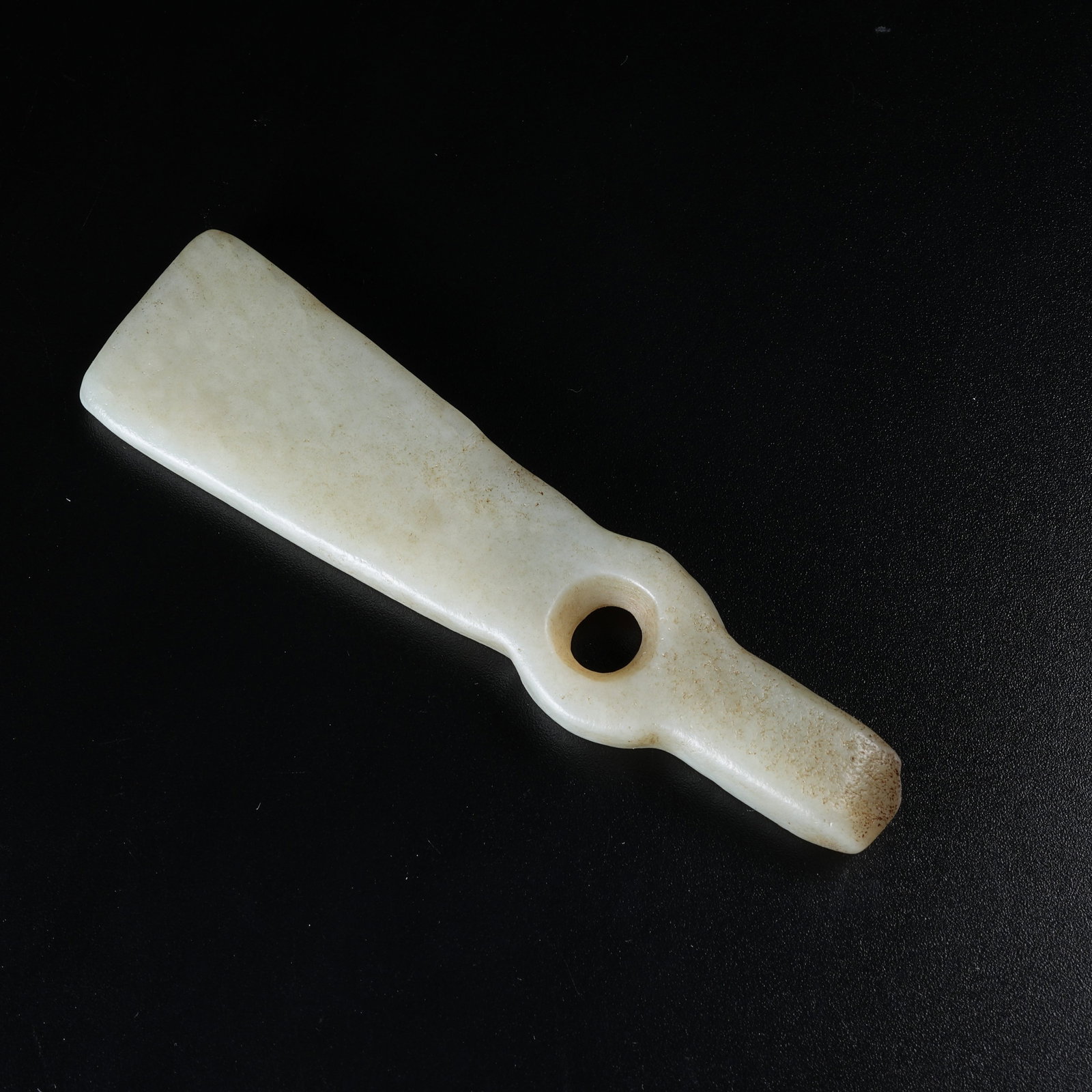 A ANCIENT JADE SEVEN-STAR BLADE: Ancient Jade Seven-Star Blade