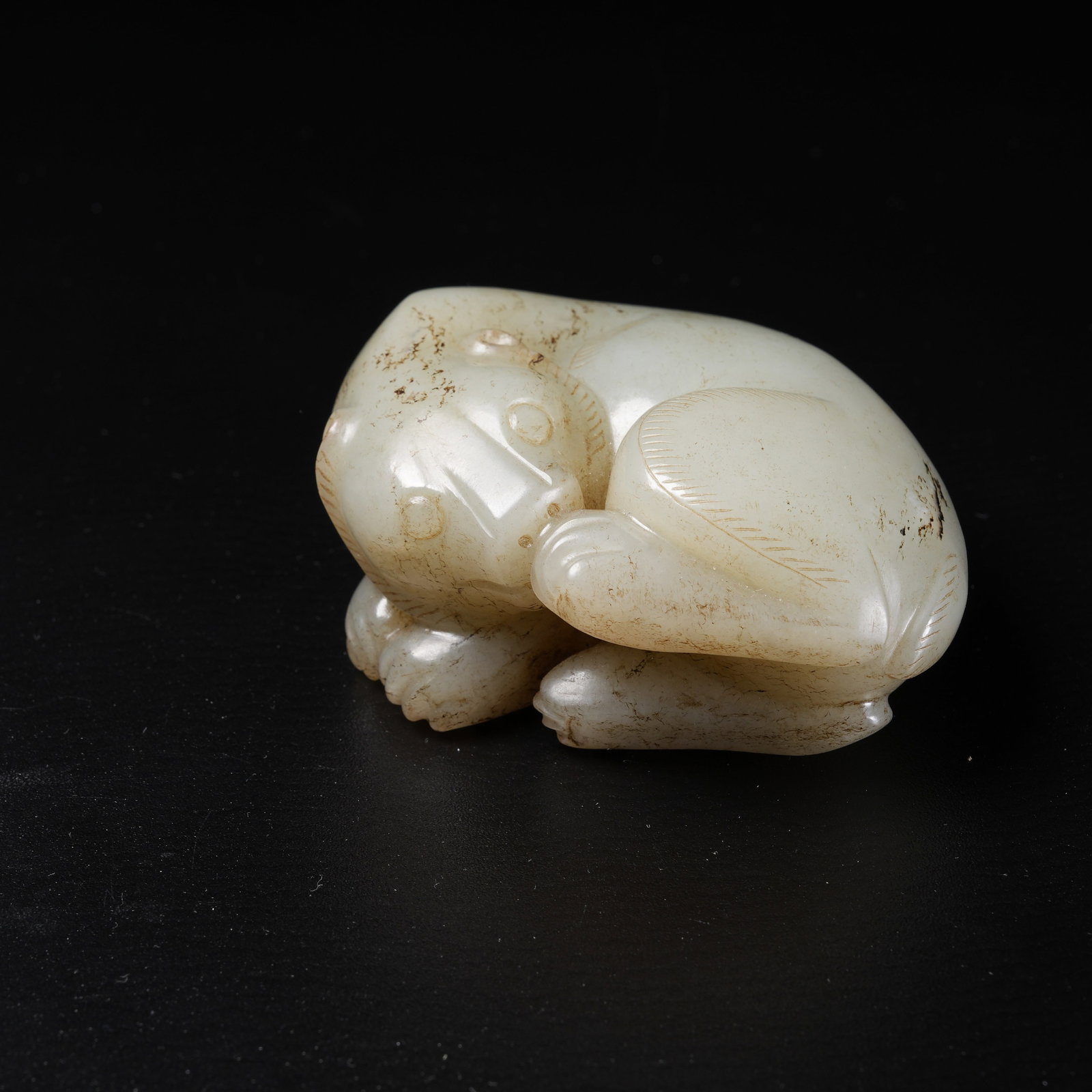 A HETIAN JADE BEAR PENDANT (1 of 8)