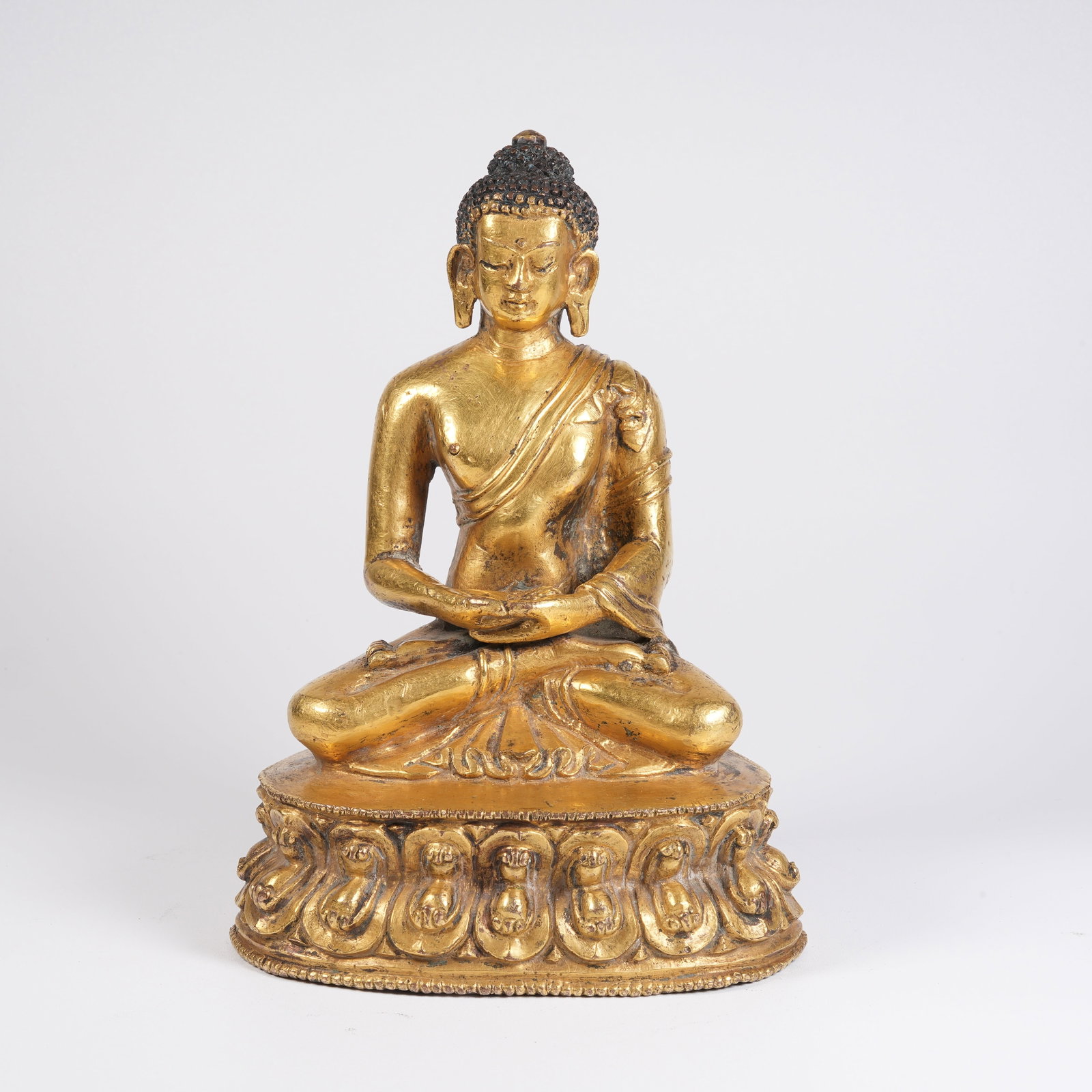 A GILT-BRONZE STATUE OF AMITABHA BUDDHA (1 of 9)