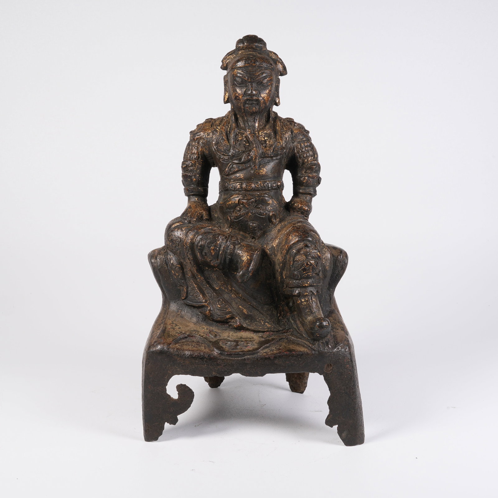 A LACQUERED-GILT BRONZE STATUE OF GUAN GONG (1 of 9)