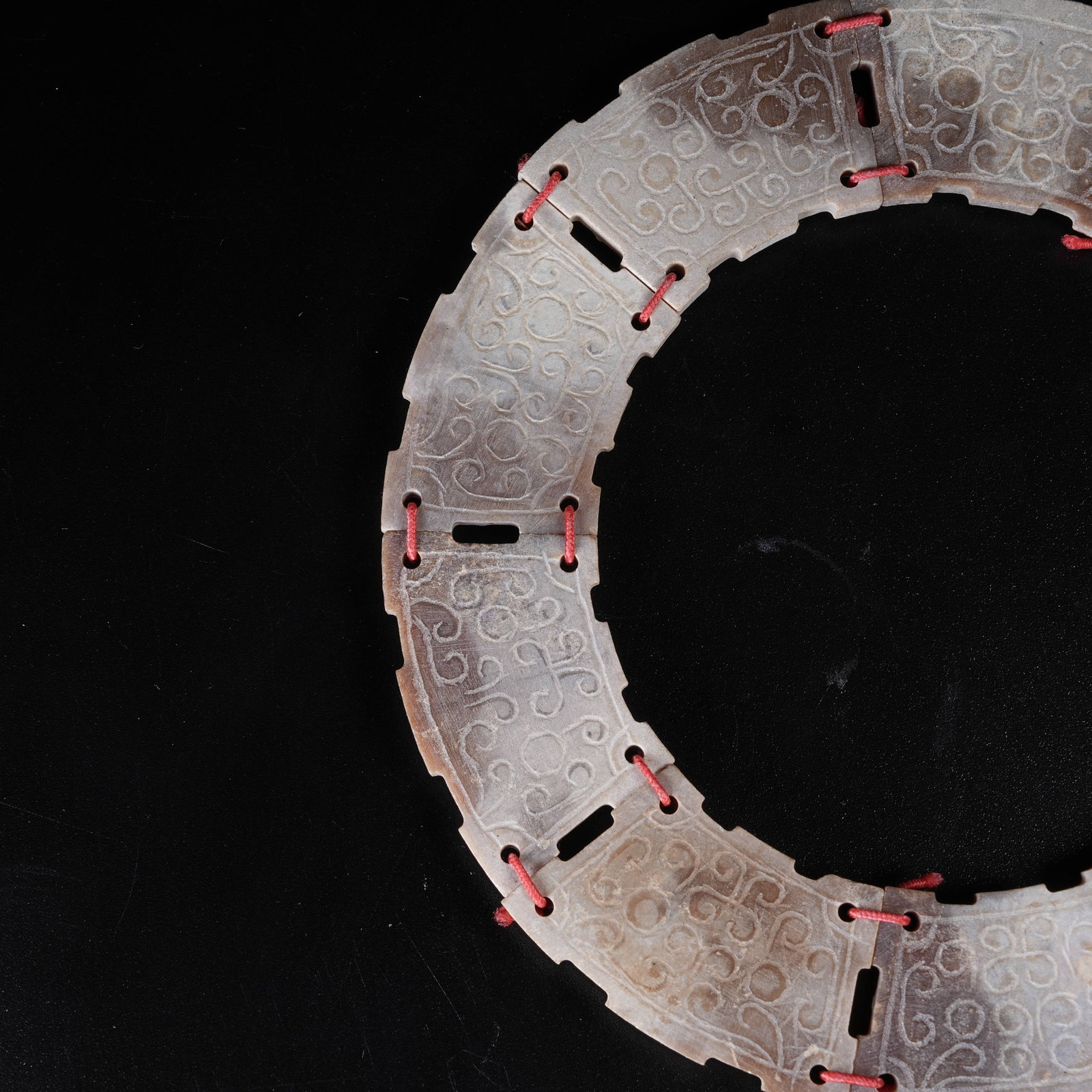 A COMPOSITE ARCHAIC JADE BI - 2